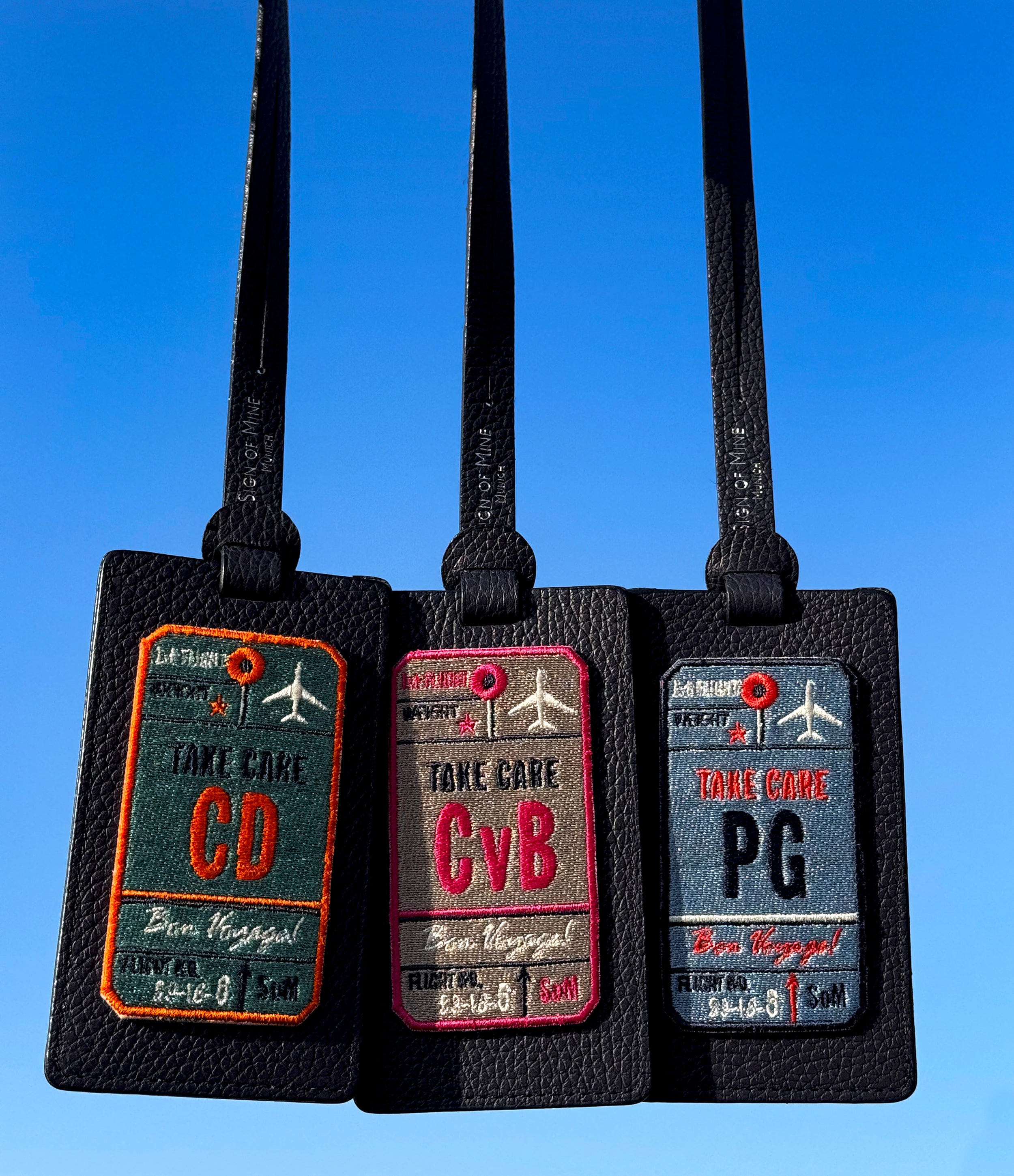 Gepäckanhänger AIR TICKET · salbeigrün · personalisierbar