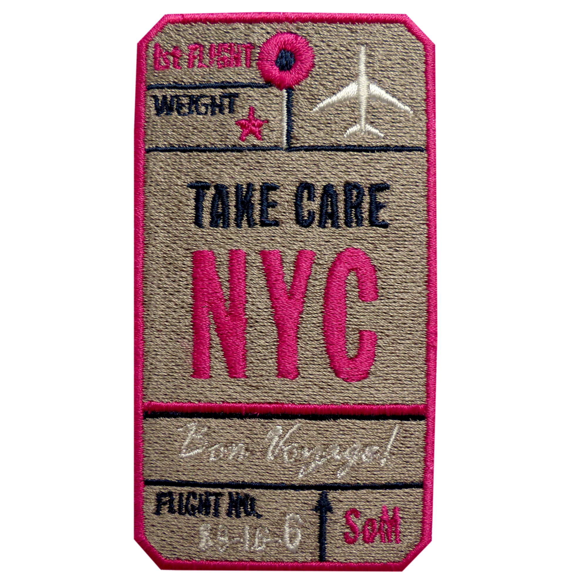 Label AIR TICKET · beige · personalisierbar