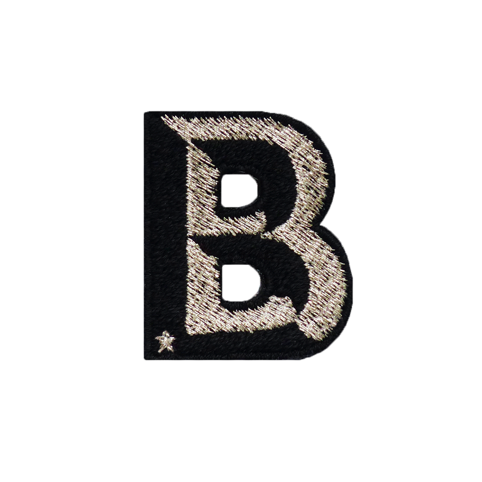 Label SINGLE LETTER MINI · schwarz/silber