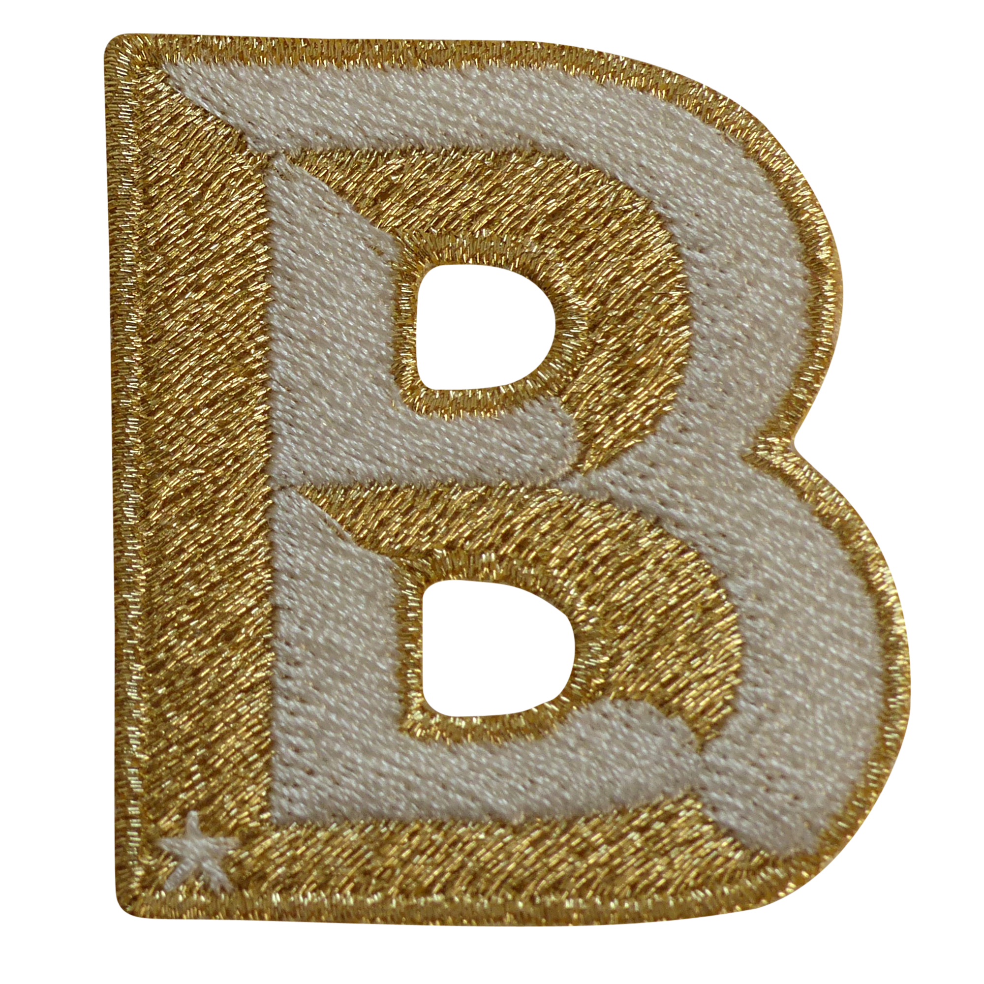 Label SINGLE LETTER · gold/weiß