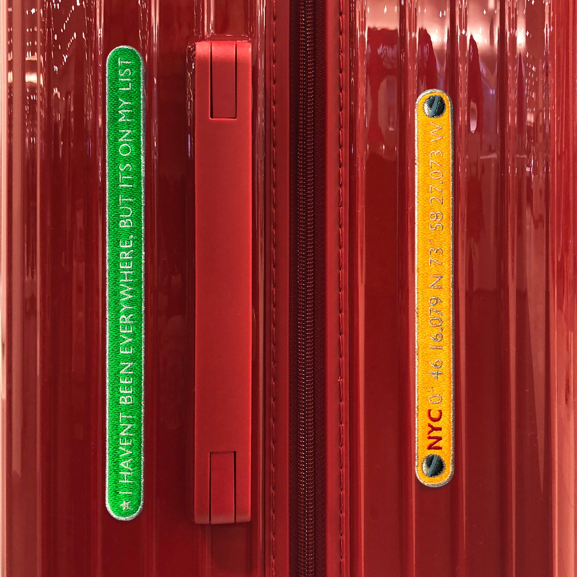 KOFFER PATCH: EVERYWHERE · grün/silber