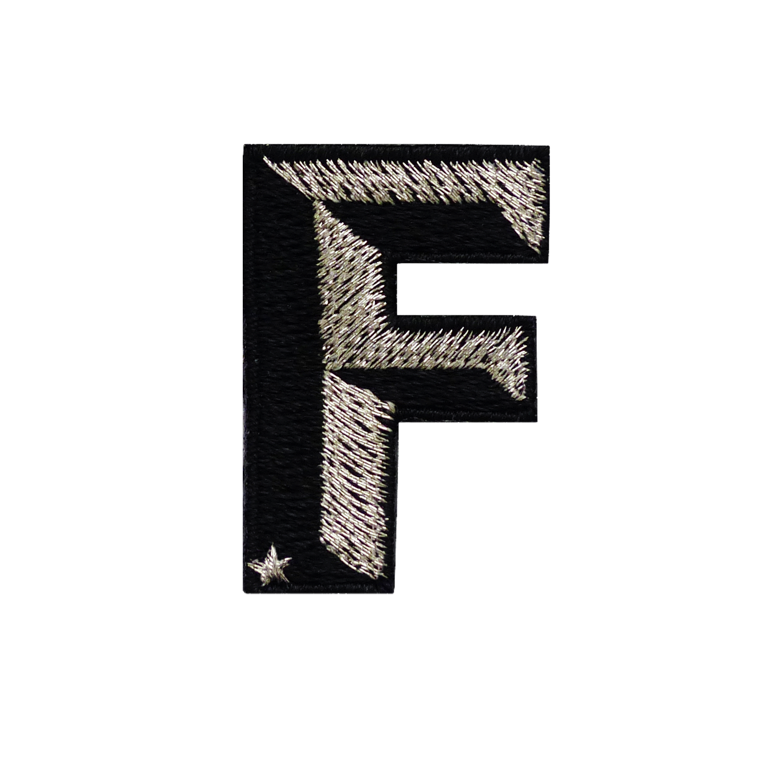 Label SINGLE LETTER MINI · schwarz/silber