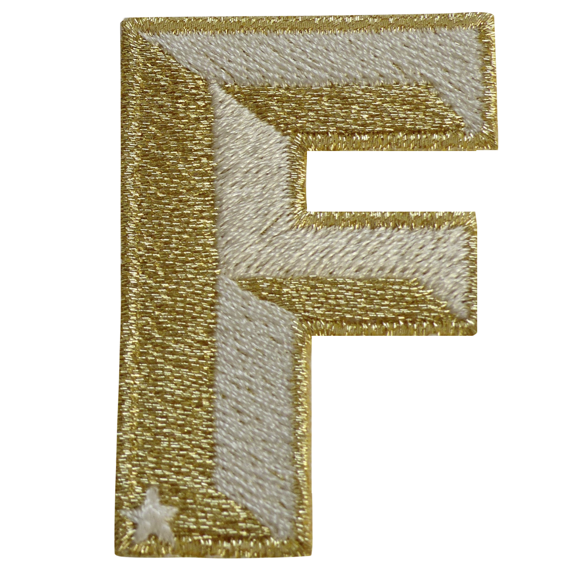 Label SINGLE LETTER · gold/weiß