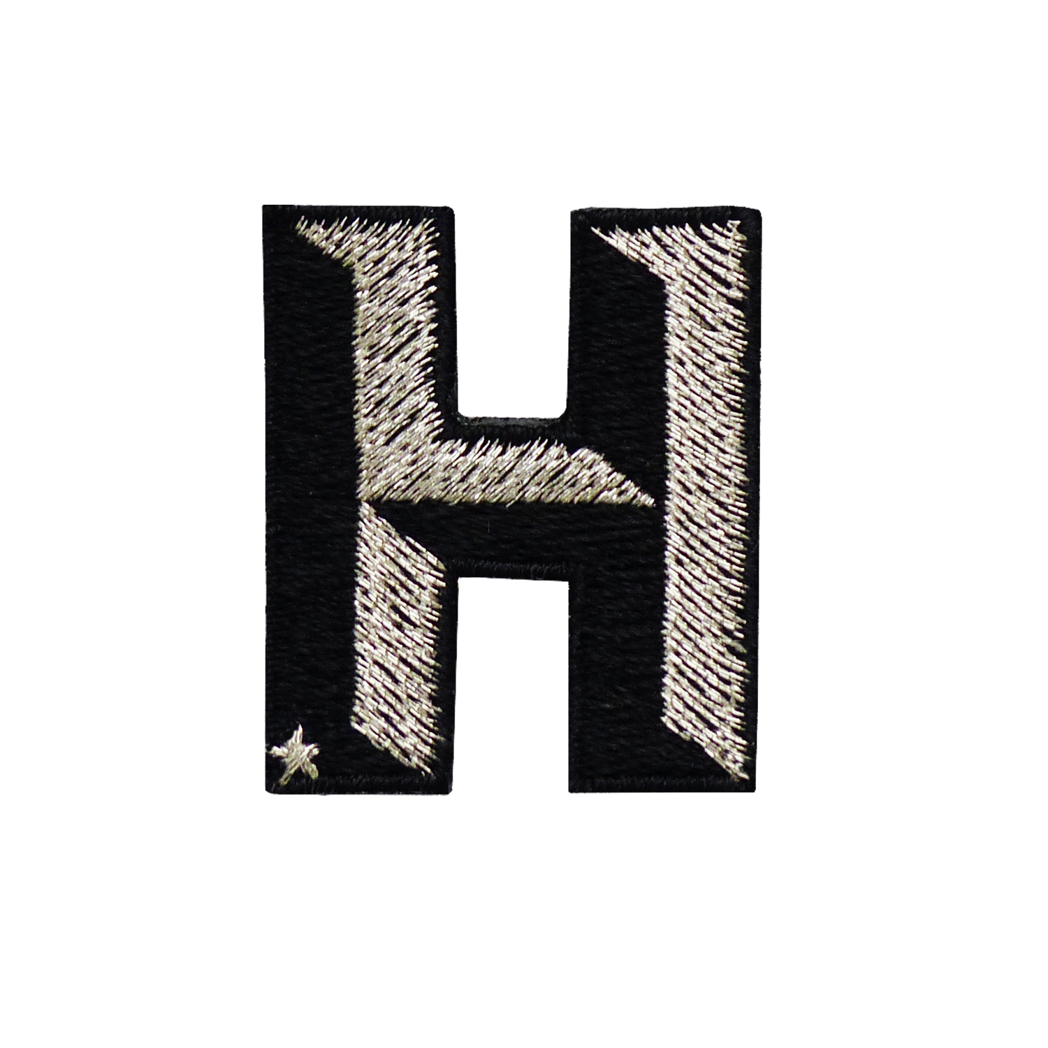 Label SINGLE LETTER MINI · schwarz/silber