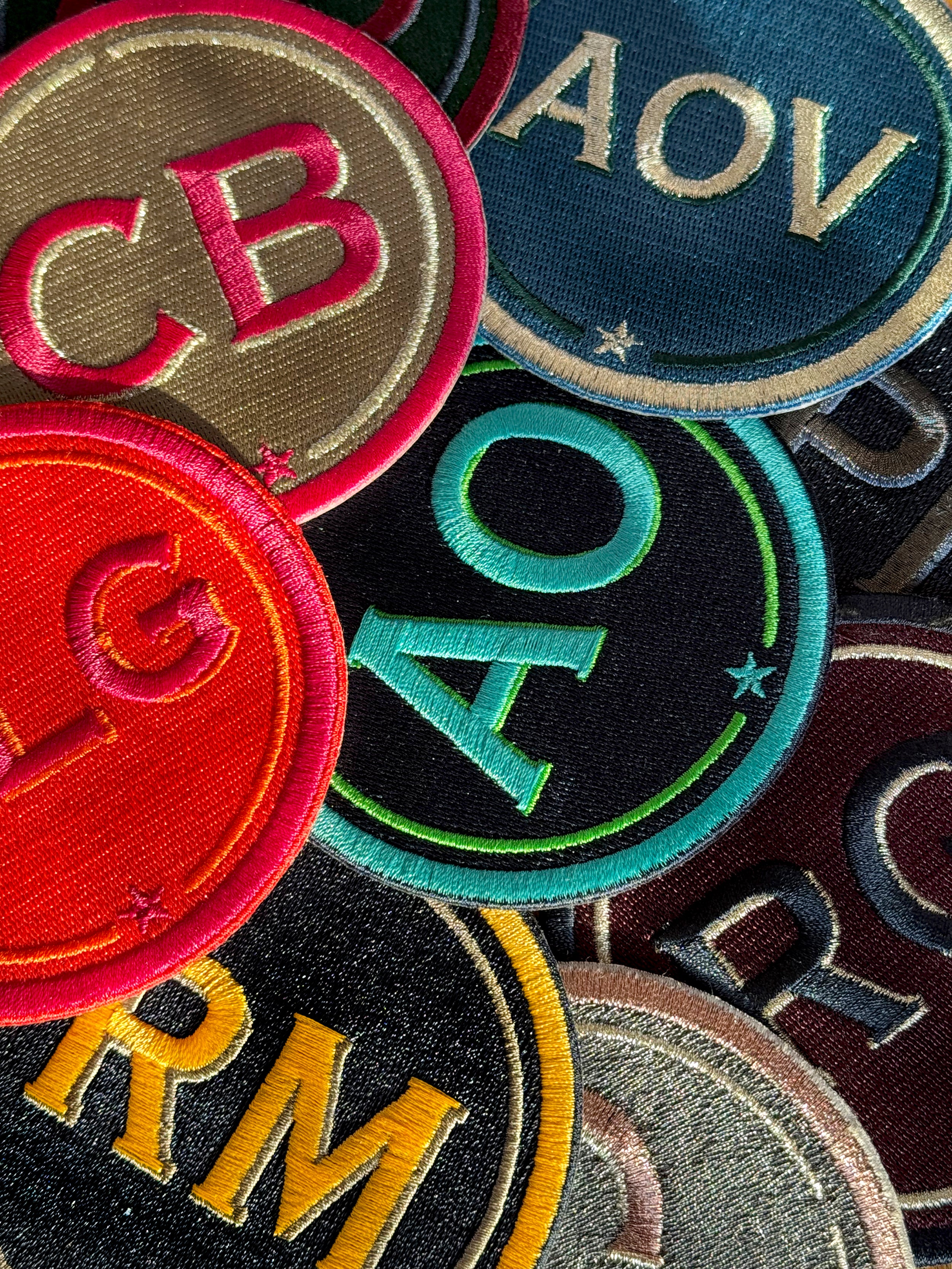 Label INITIALEN · 9cm · beige · personalisierbar