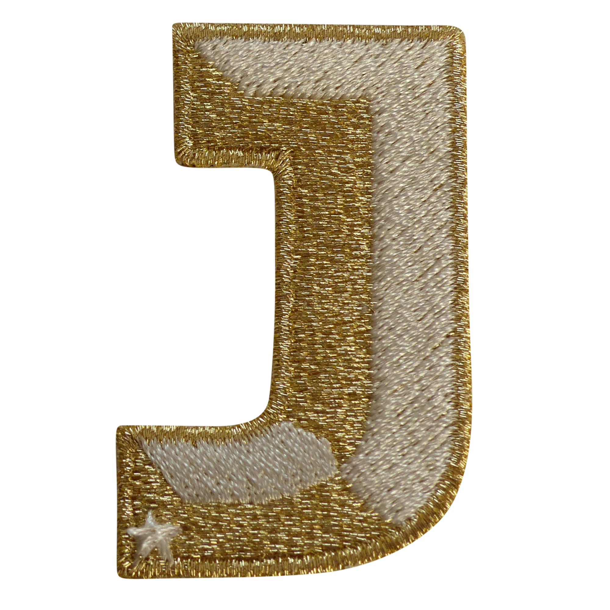 Label SINGLE LETTER · gold/weiß
