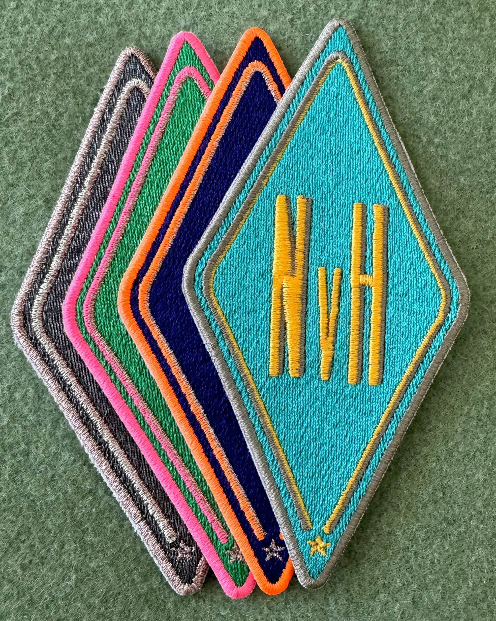 Label Karo · türkis · personalisierbar