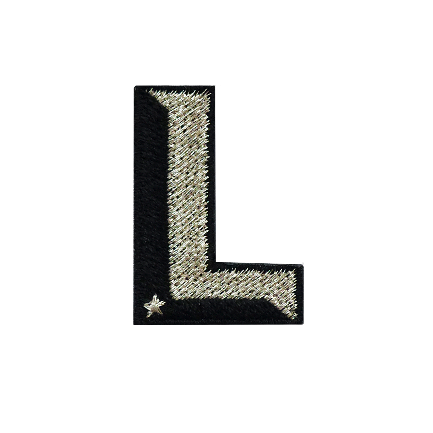 Label SINGLE LETTER MINI · schwarz/silber