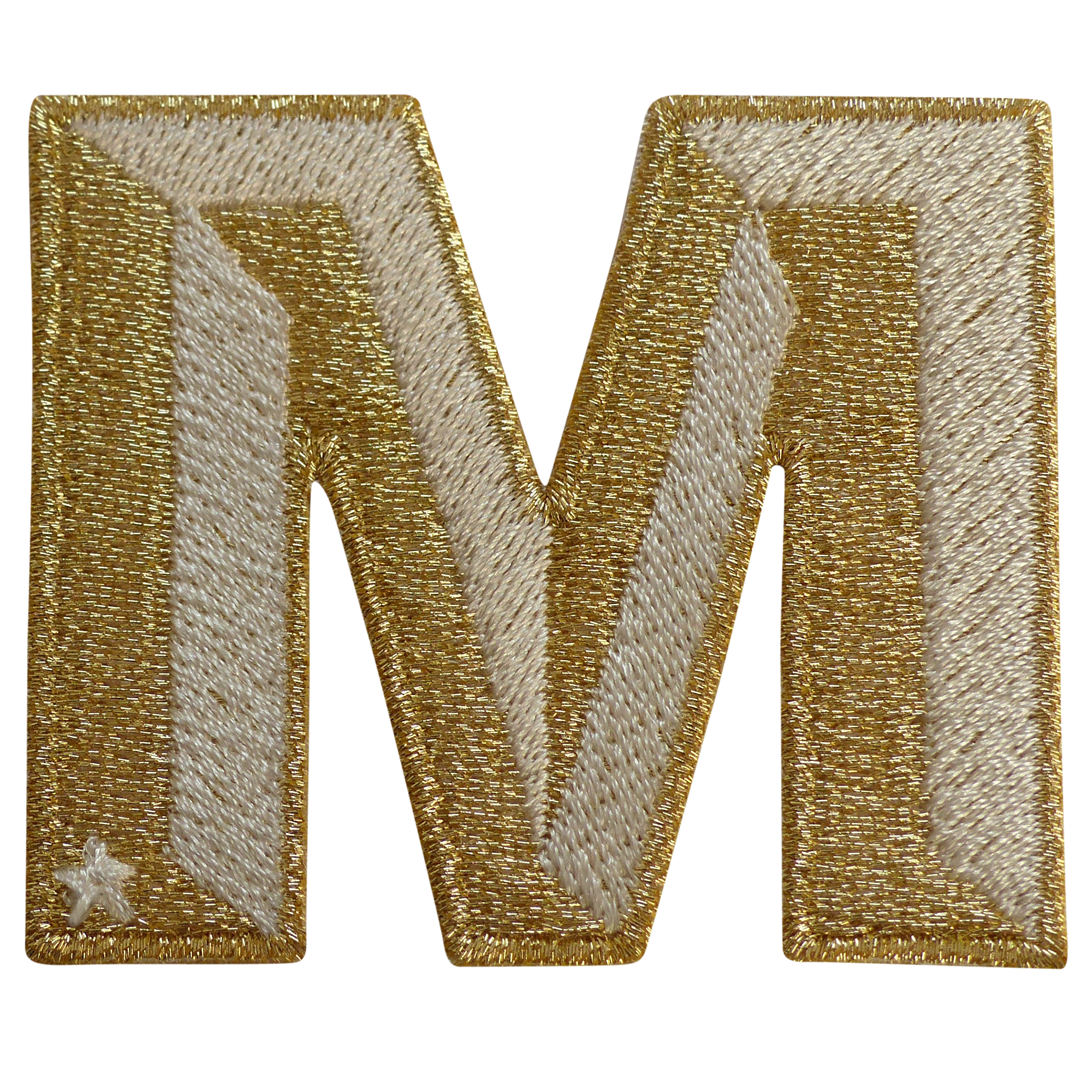 Label SINGLE LETTER · gold/weiß