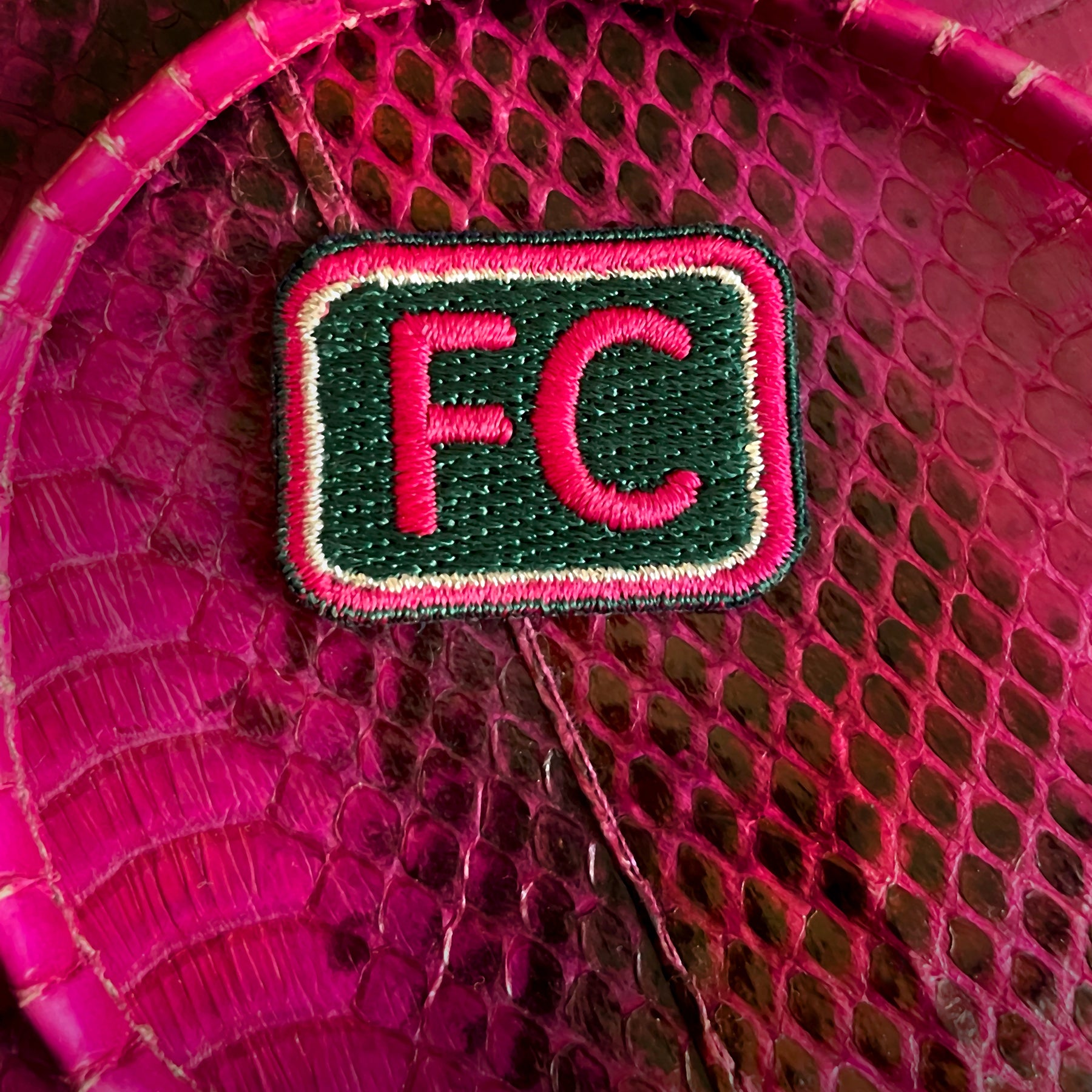 Label Mini Initialen · pink/dunkelgrün