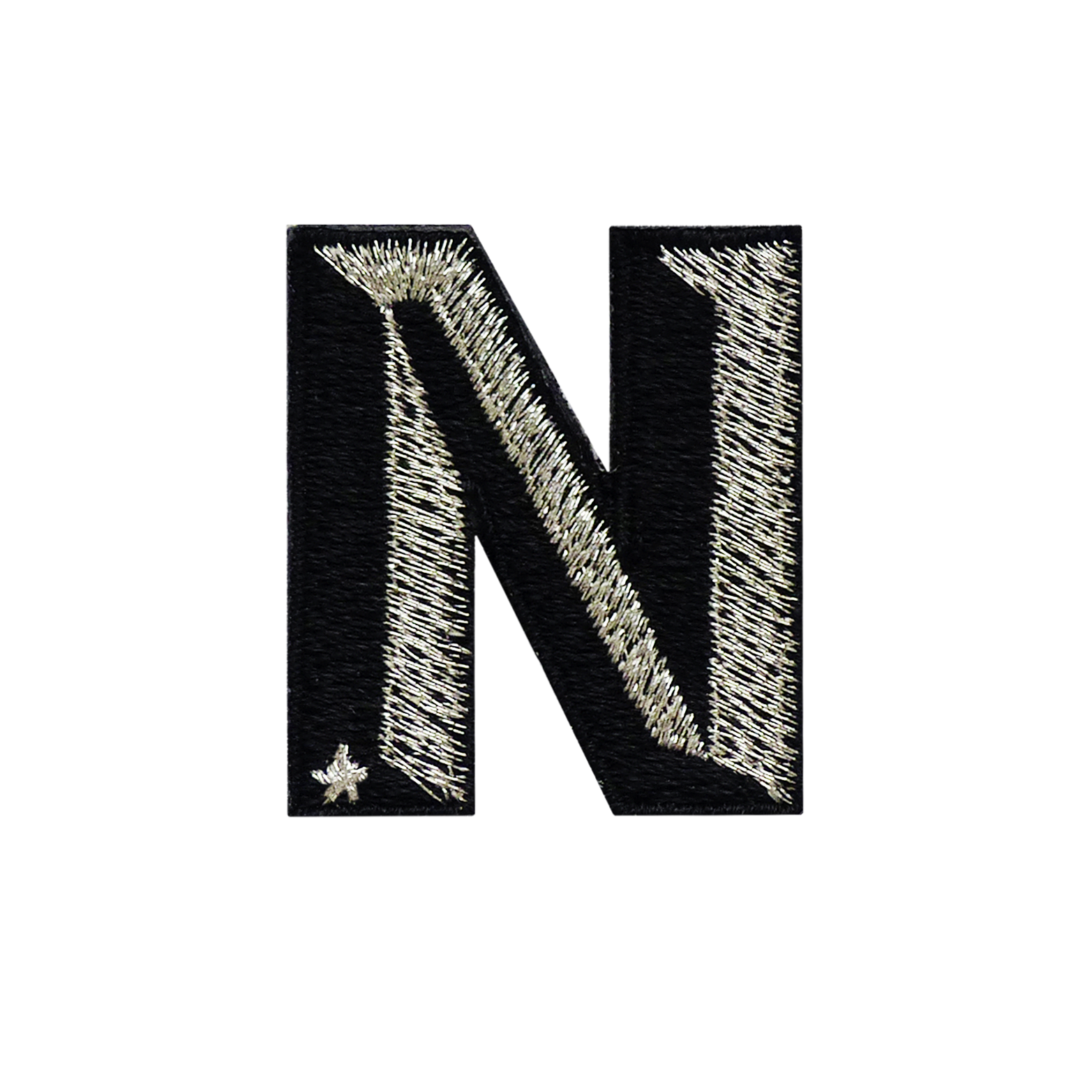 Label SINGLE LETTER MINI · schwarz/silber