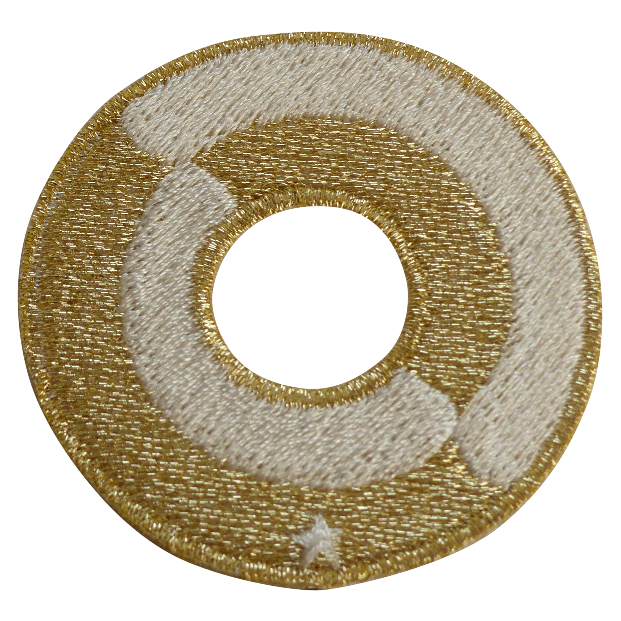 Label SINGLE LETTER · gold/weiß