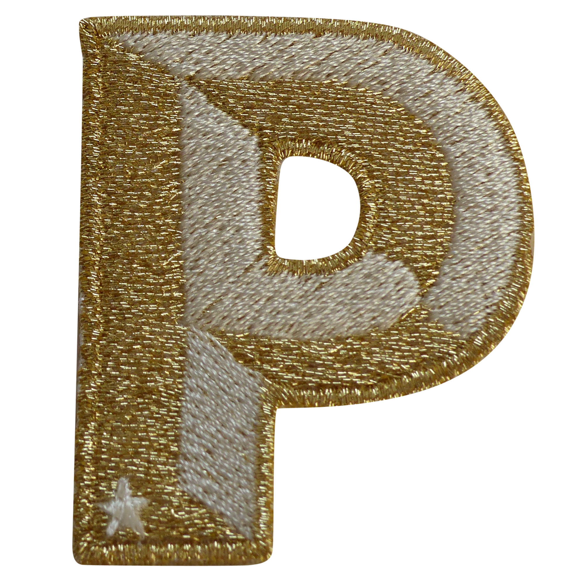 Label SINGLE LETTER · gold/weiß