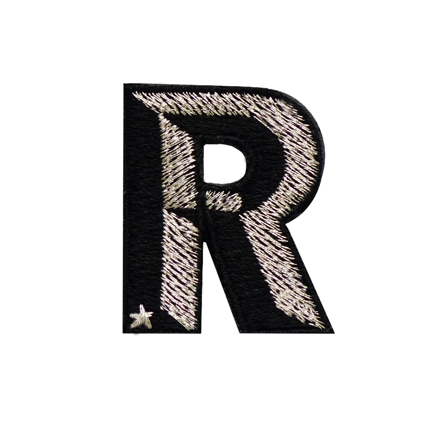 Label SINGLE LETTER MINI · schwarz/silber