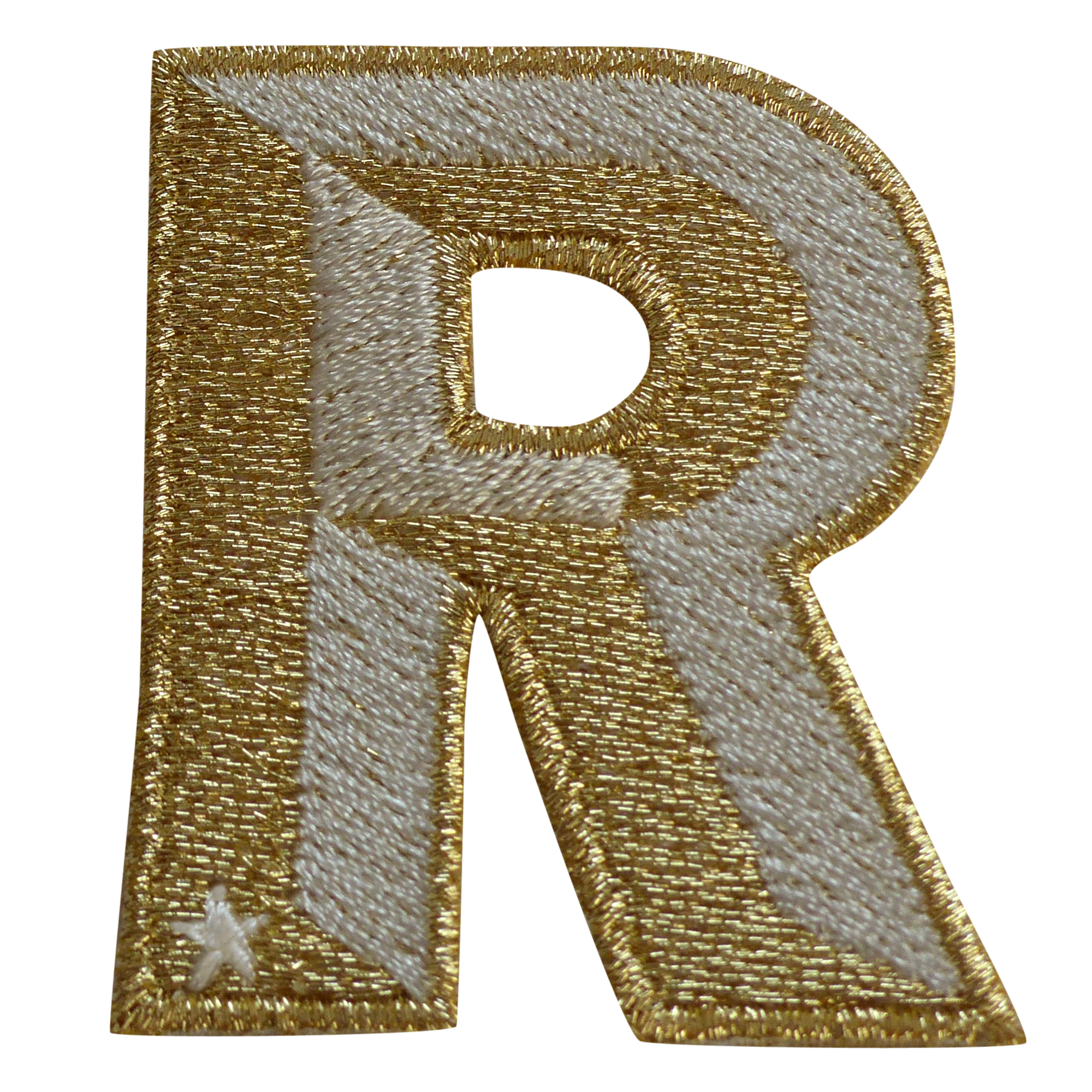 Label SINGLE LETTER · gold/weiß