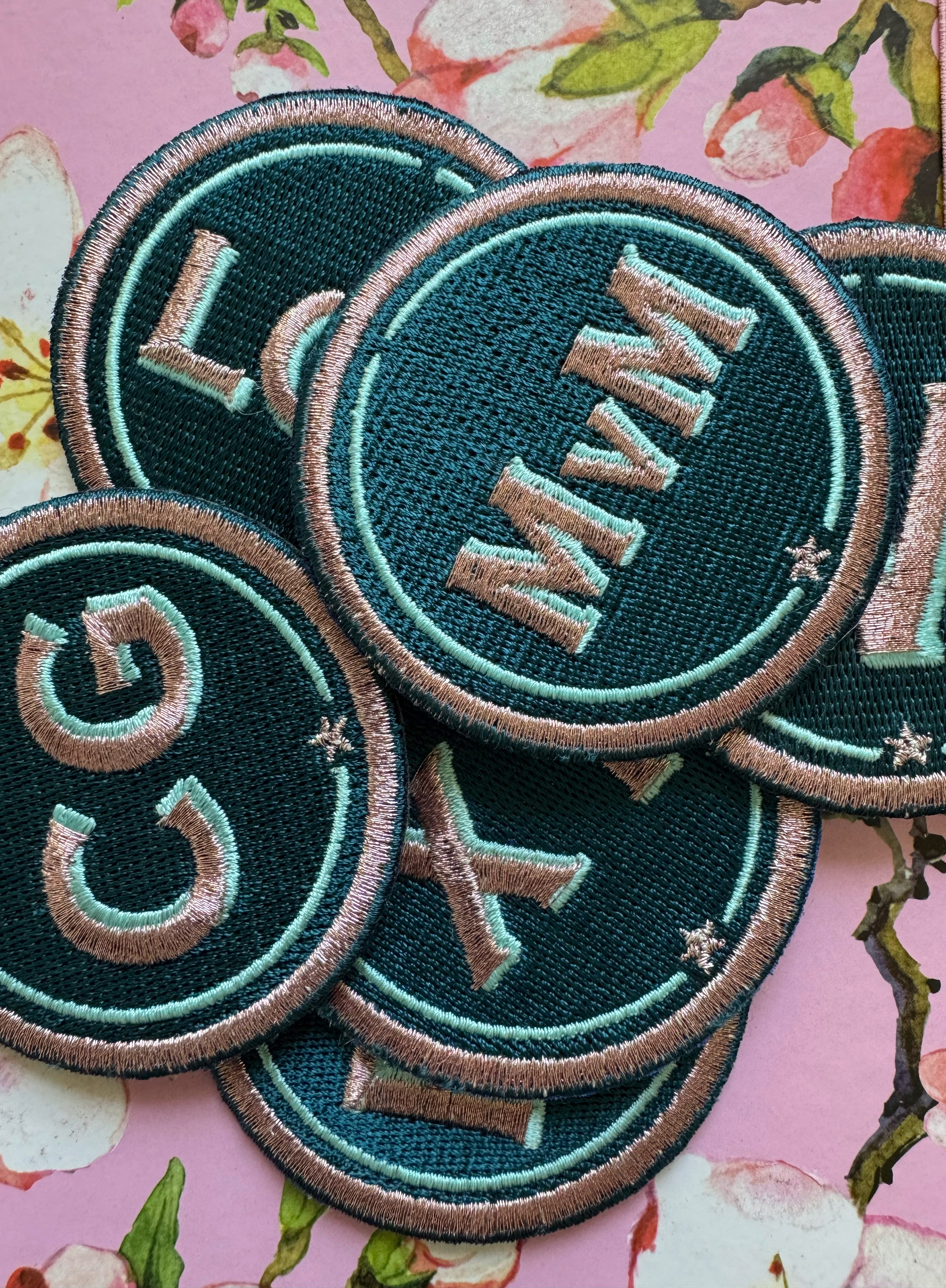 Ringbuch Kirschblüte mit Initialen-Patch