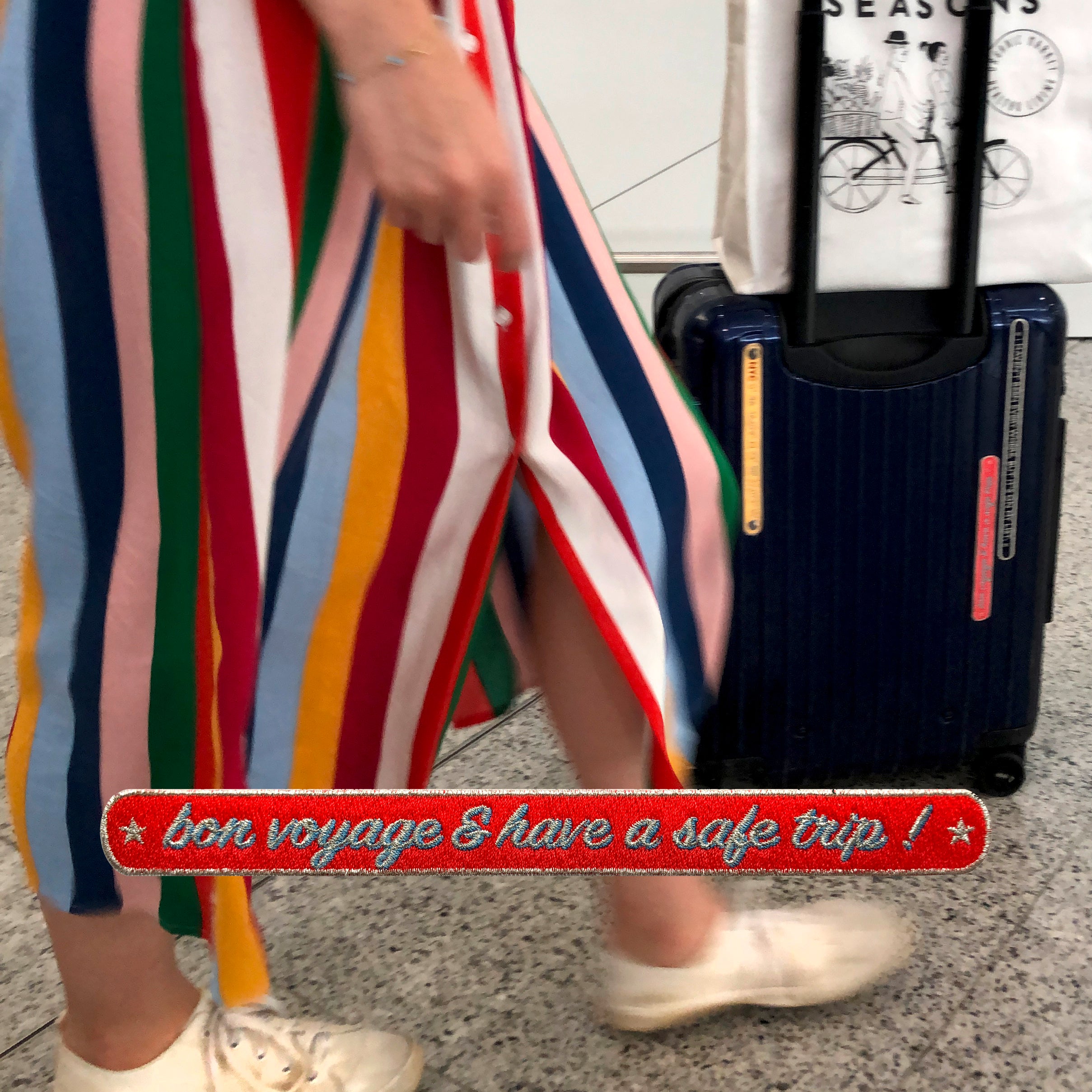 KOFFER PATCH: BON VOYAGE · rot/silber/blau