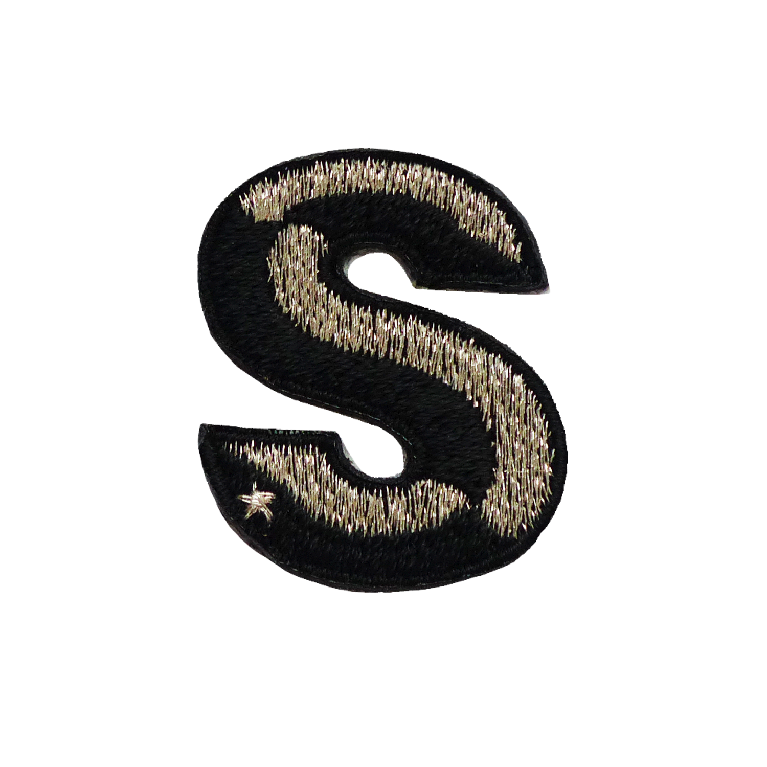 Label SINGLE LETTER MINI · schwarz/silber