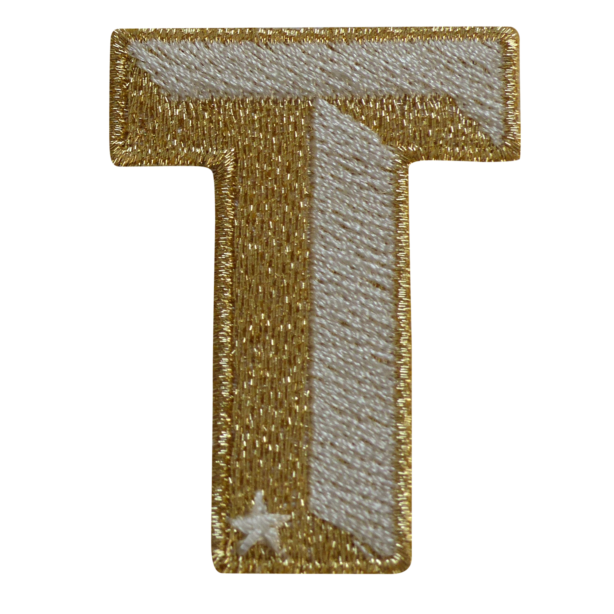 Label SINGLE LETTER · gold/weiß