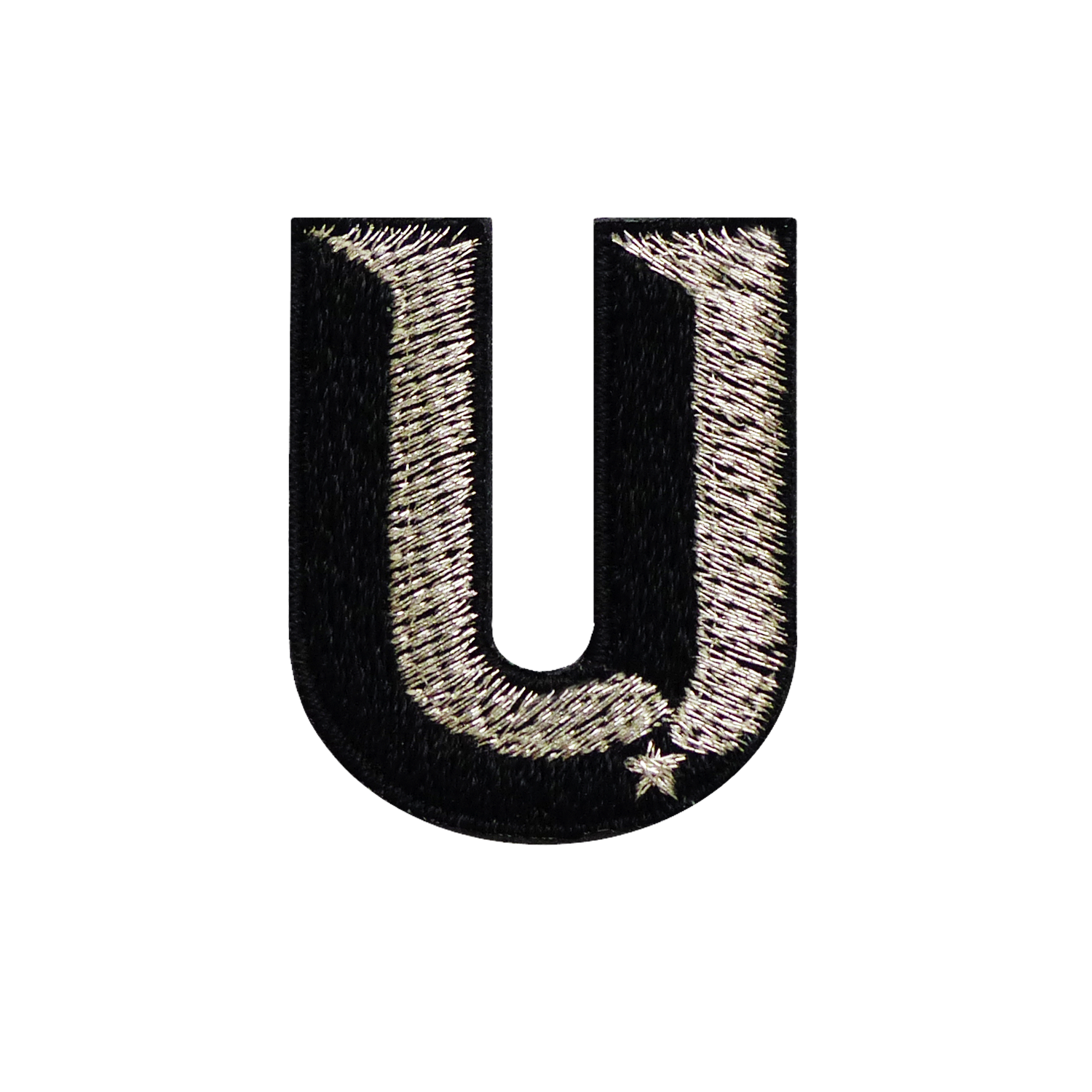 Label SINGLE LETTER MINI · schwarz/silber