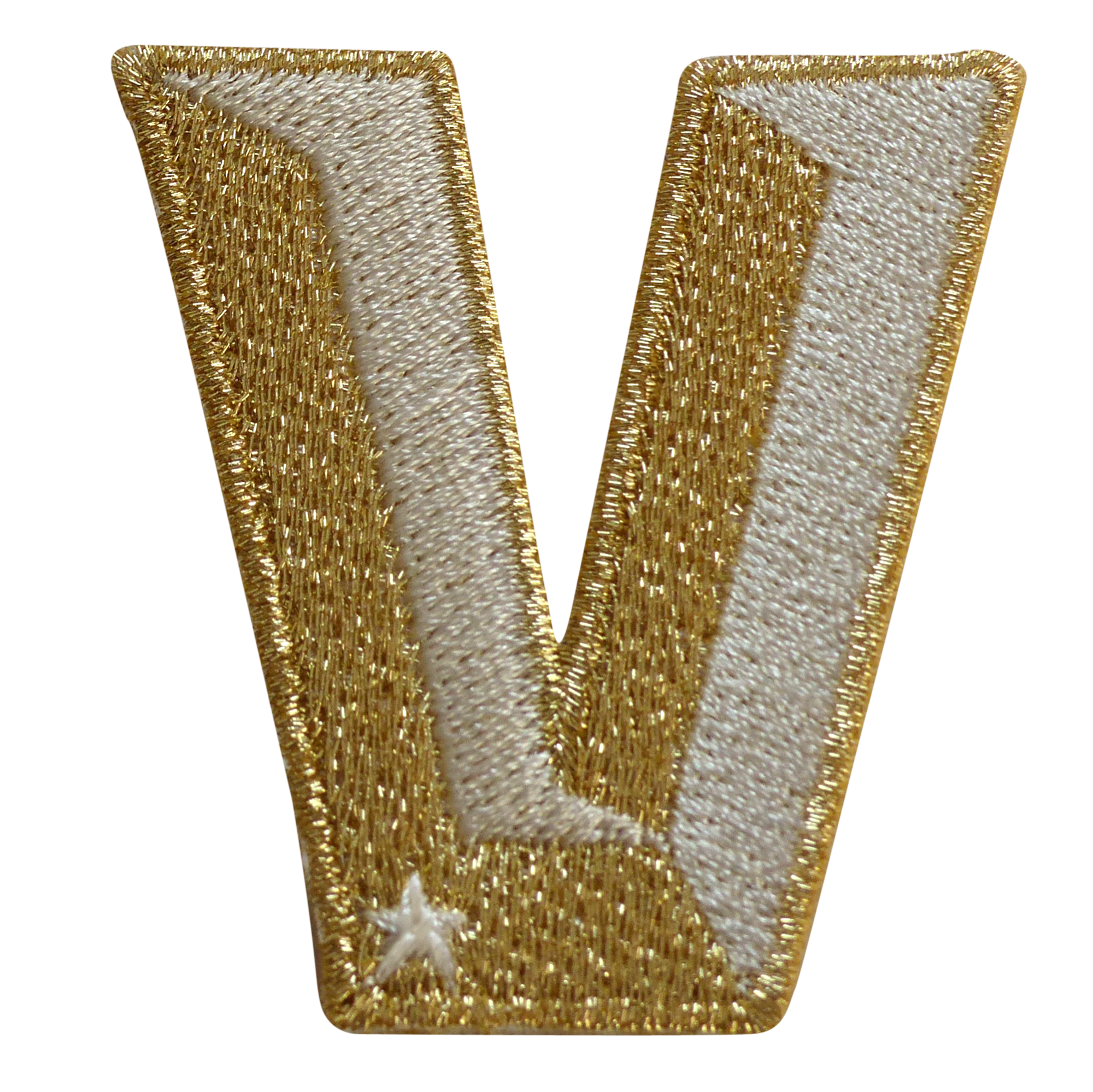 Label SINGLE LETTER · gold/weiß