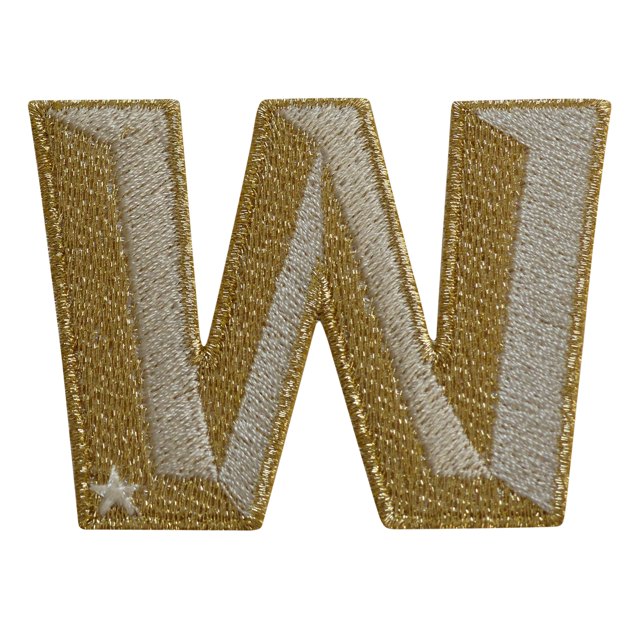 Label SINGLE LETTER · gold/weiß