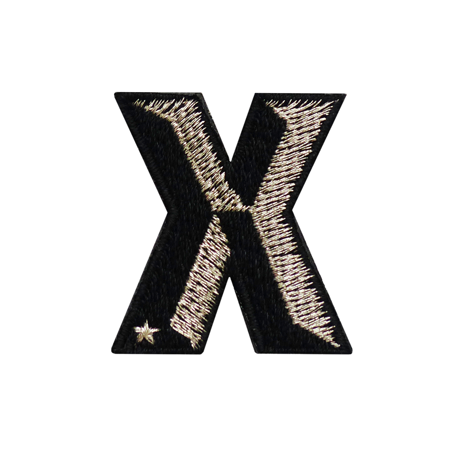 Label SINGLE LETTER MINI · schwarz/silber