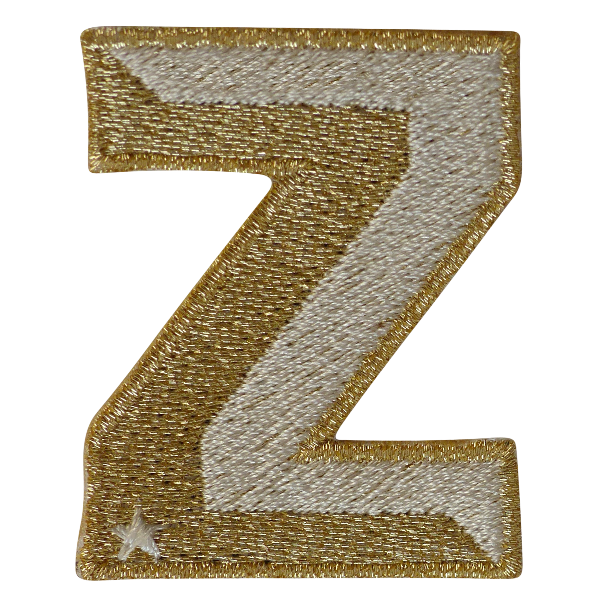 Label SINGLE LETTER · gold/weiß