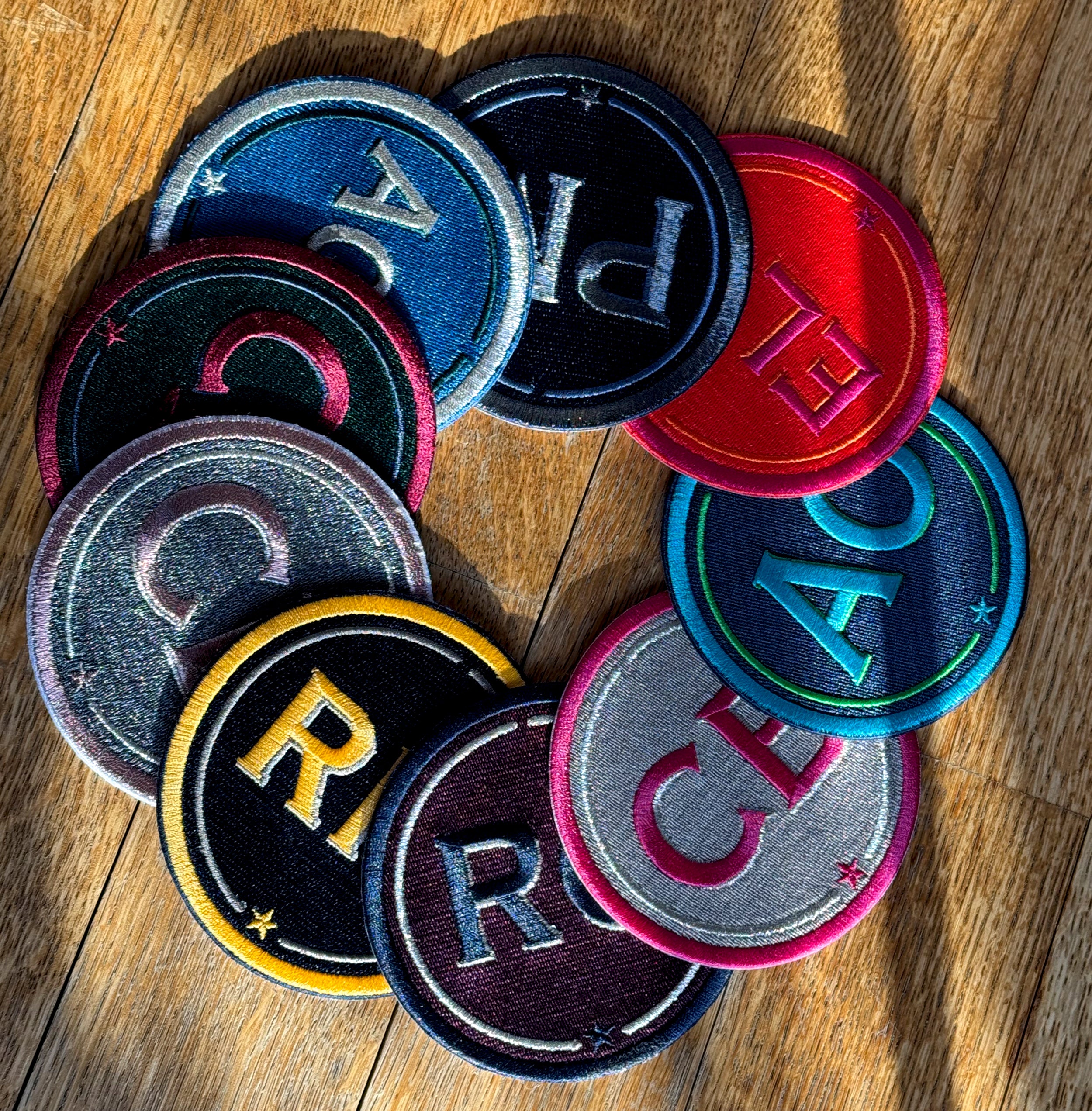 Label INITIALEN · 9cm · petrol/silber· personalisierbar