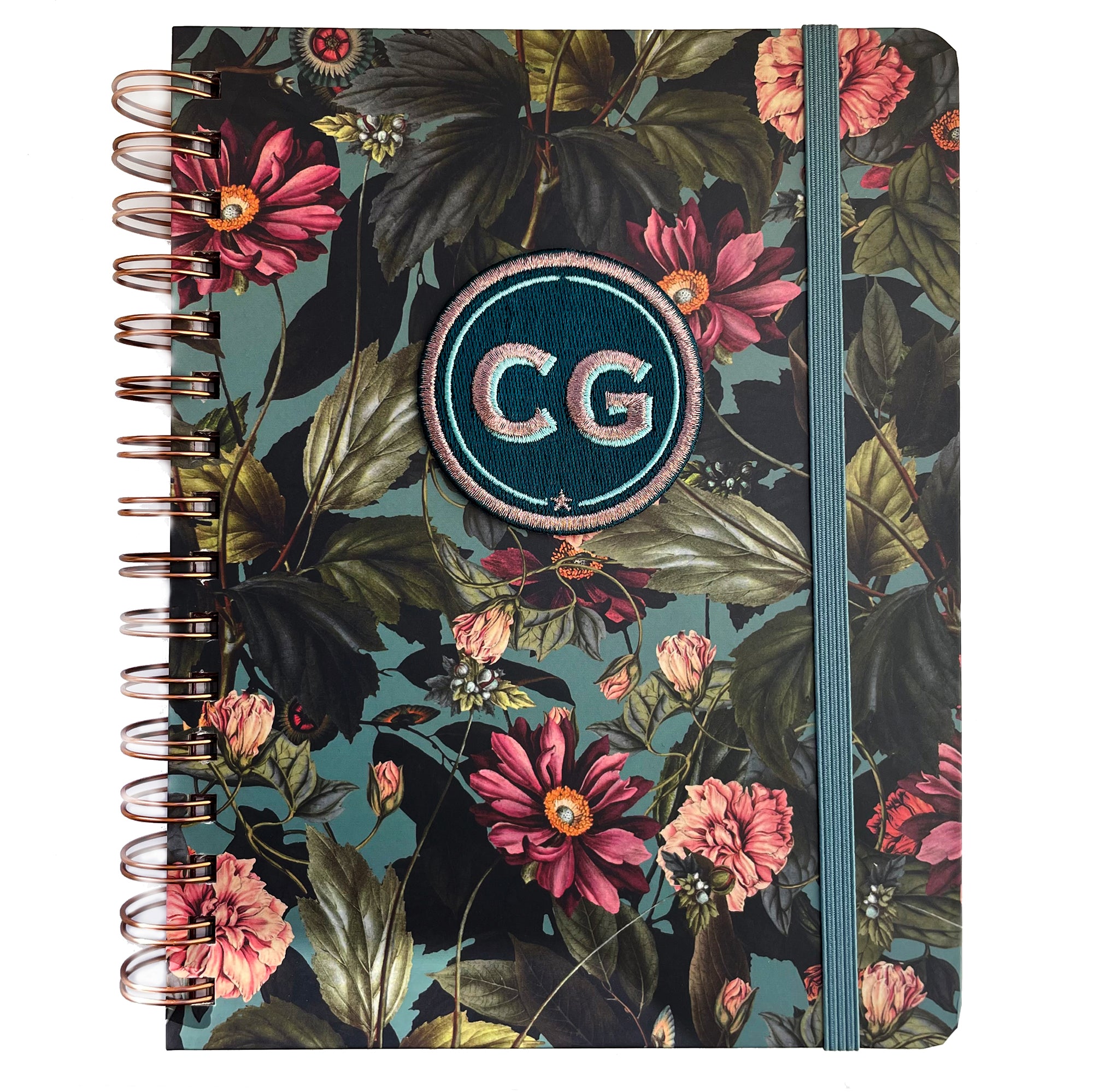 Ringbuch Passionsblume mit Initialen-Patch