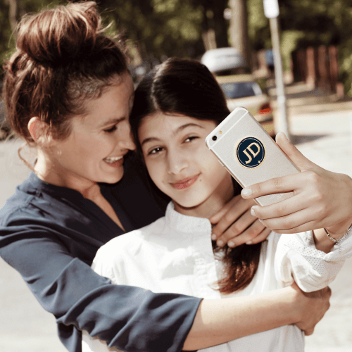 Label LOVE · 4cm · gelb/beige · personalisierbar