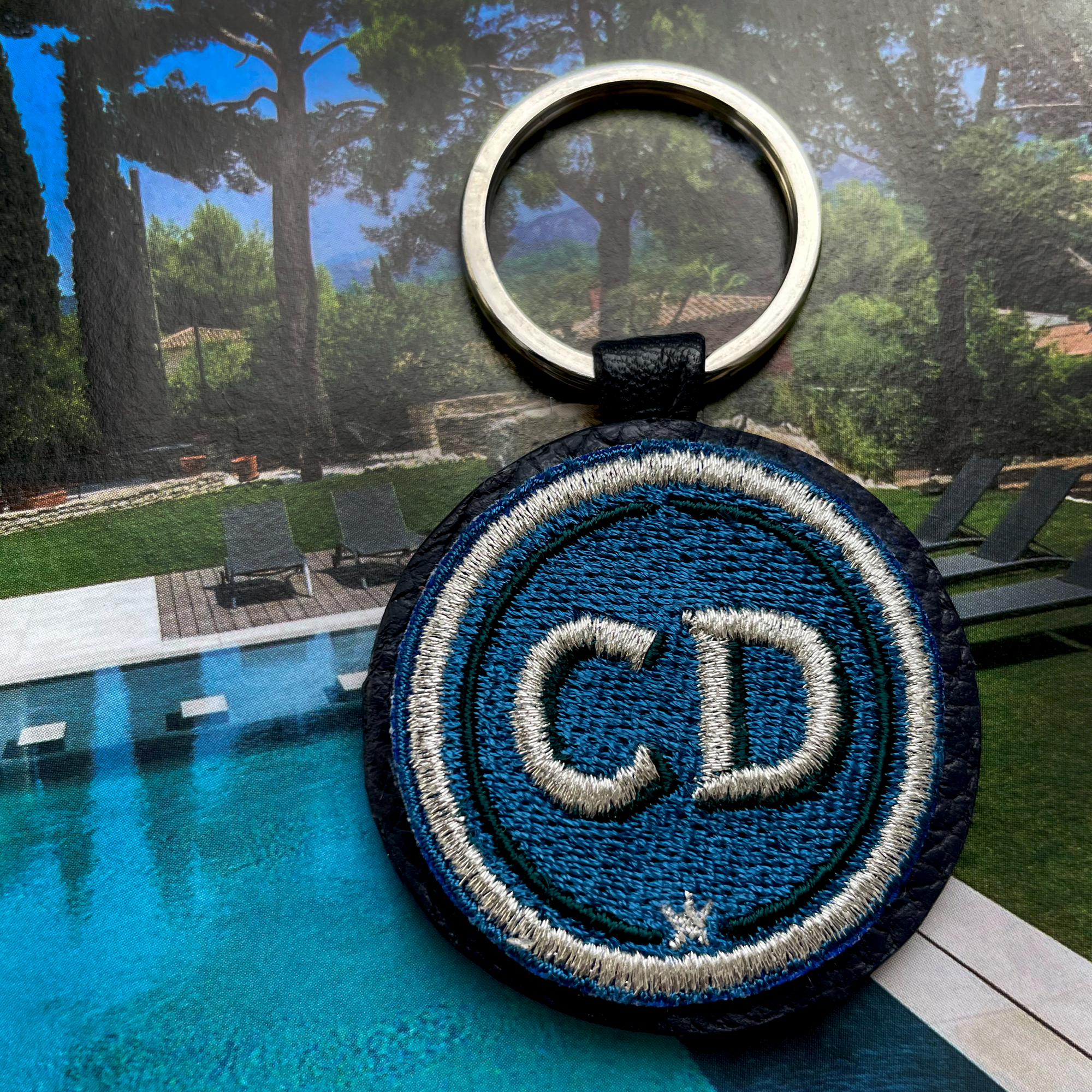 Label INITIALEN · 4cm · petrol/silber· personalisierbar