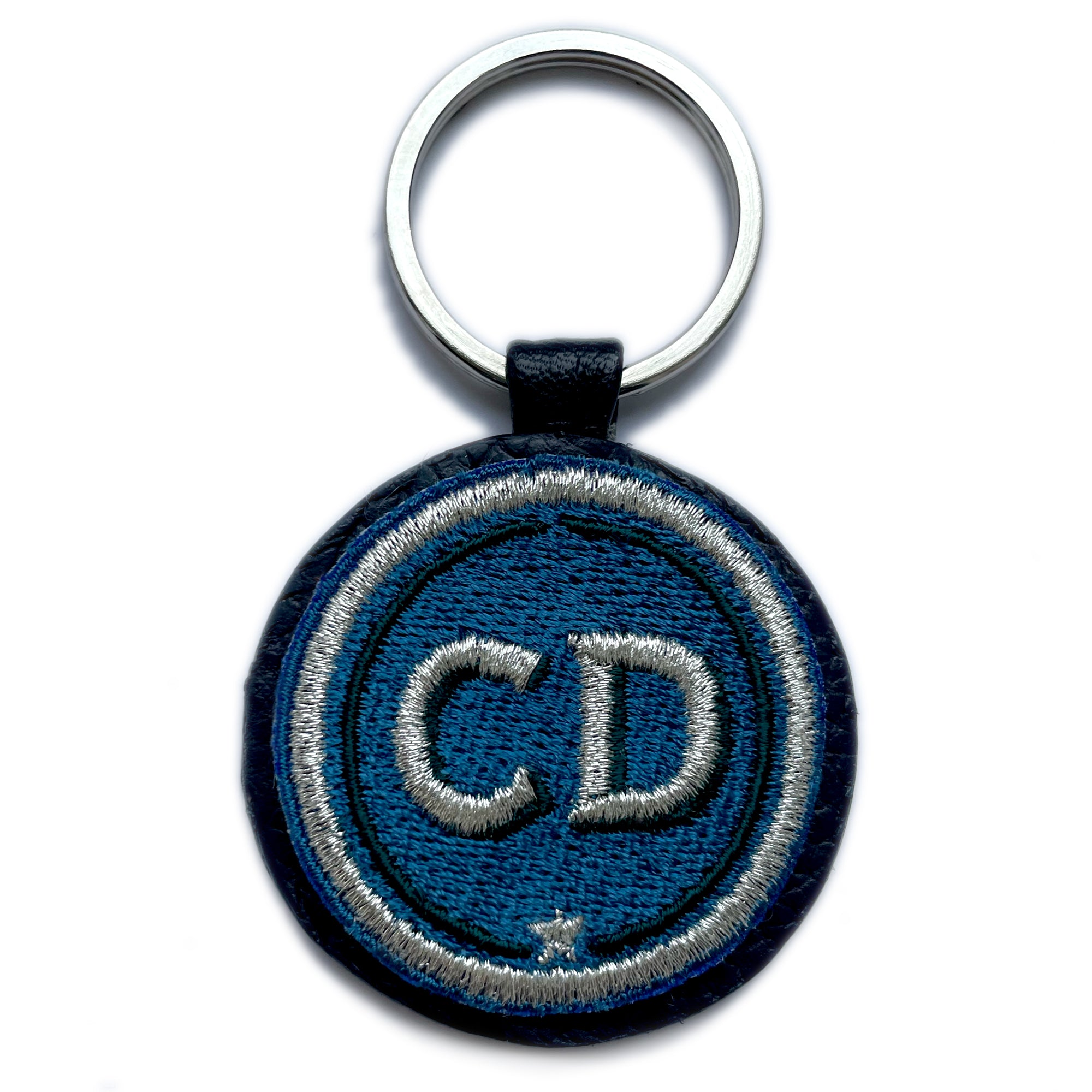 Schlüsselanhänger INITIALEN · petrol/silber · personalisierbar