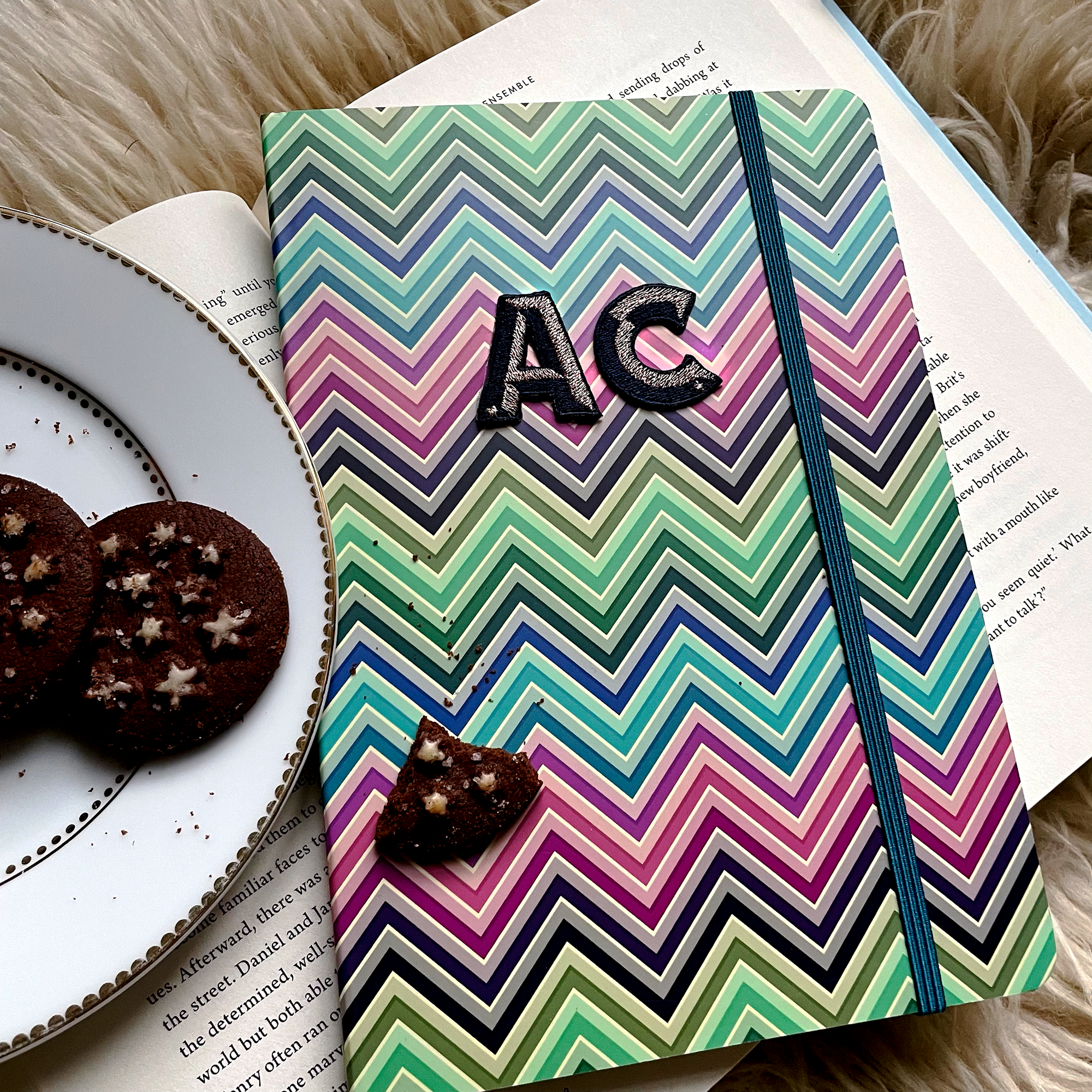 Label SINGLE LETTER MINI · NAVY/ROSÉGOLD