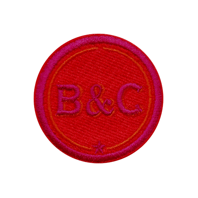 Label INITIALEN · 4cm · rot/pink · personalisierbar