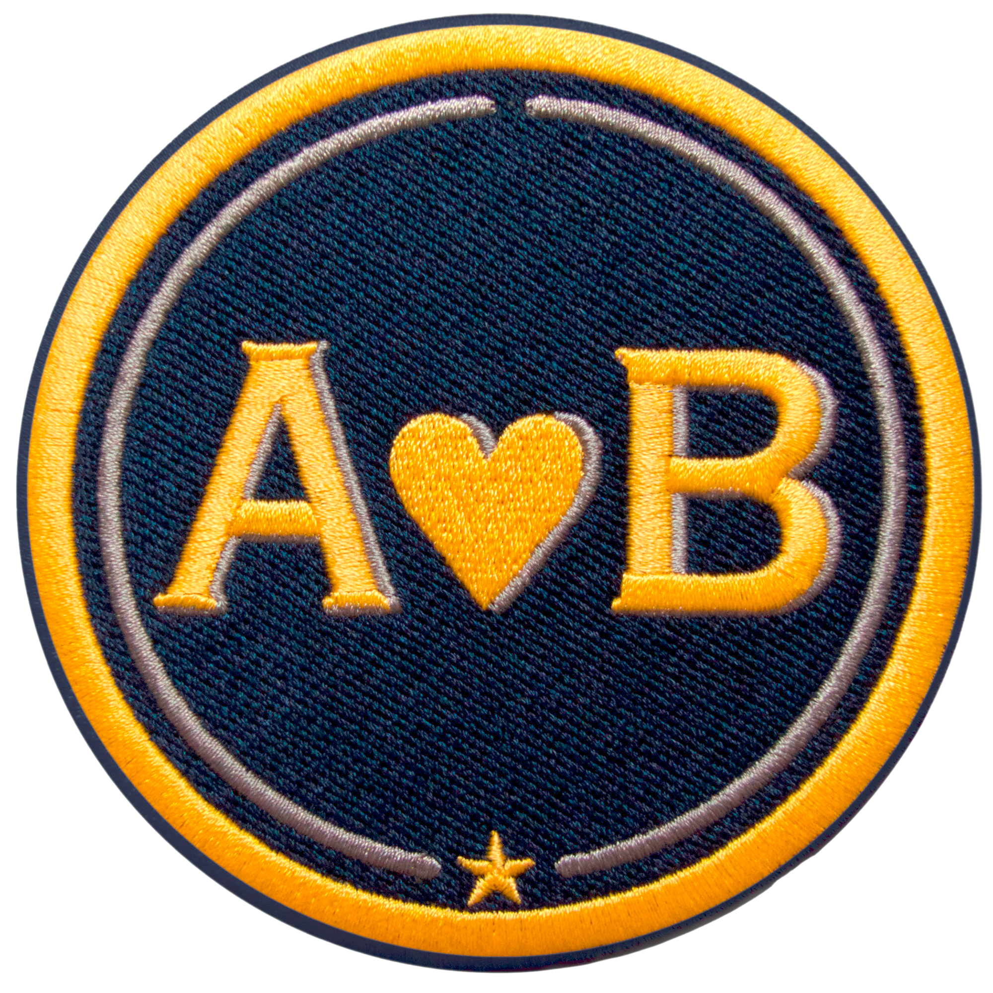 Label LOVE · 9cm · gelb/beige · personalisierbar