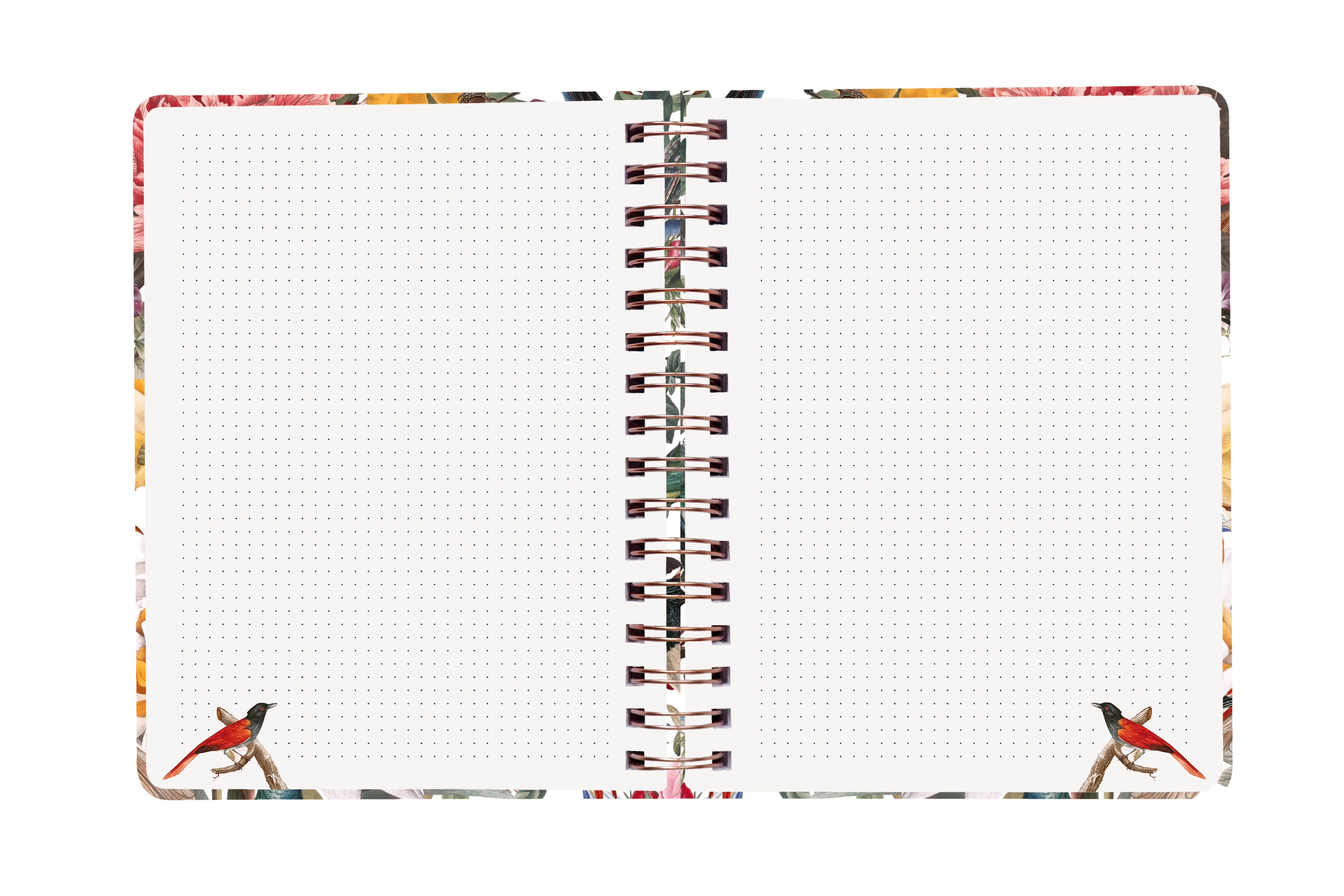 Ringbuch Red Birdies mit Initialen-Patch