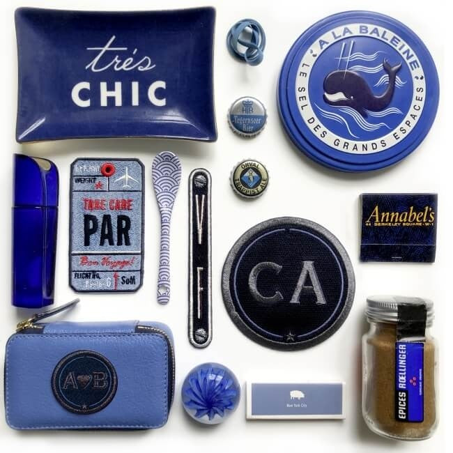 Label AIR TICKET · blau· personalisierbar