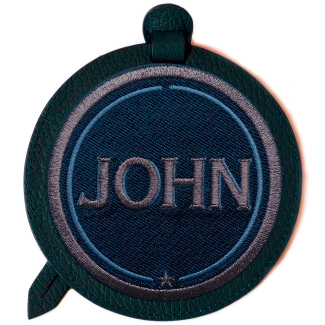 Gepäckanhänger INITIALEN · anthrazit metallic/marine