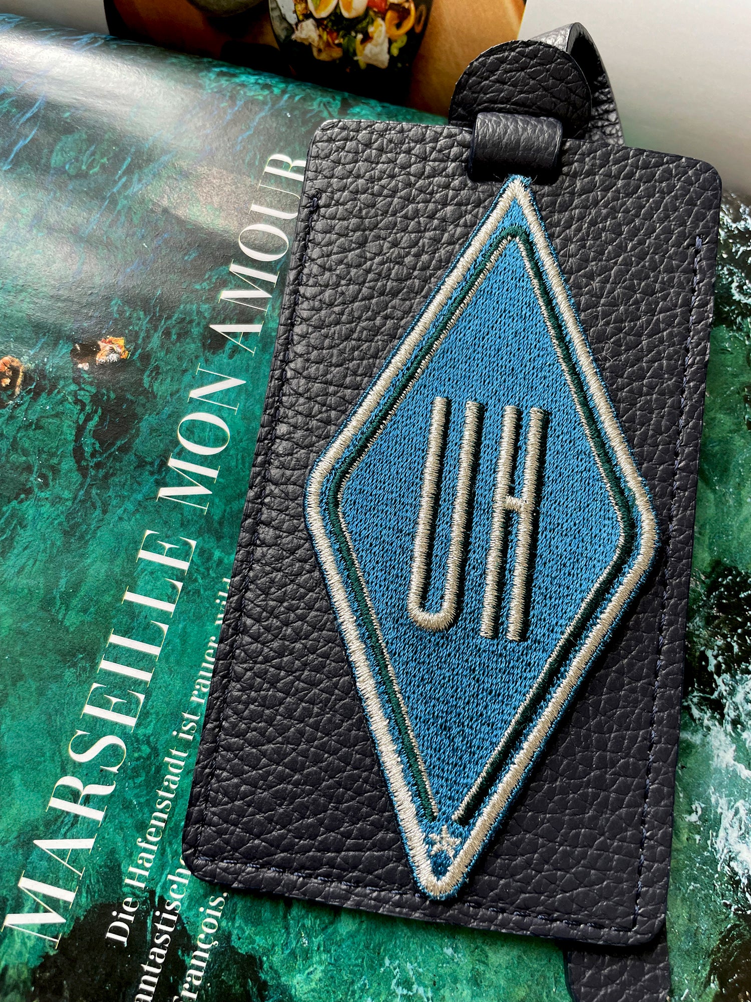 Gepäckanhänger KARO · petrol/Silber