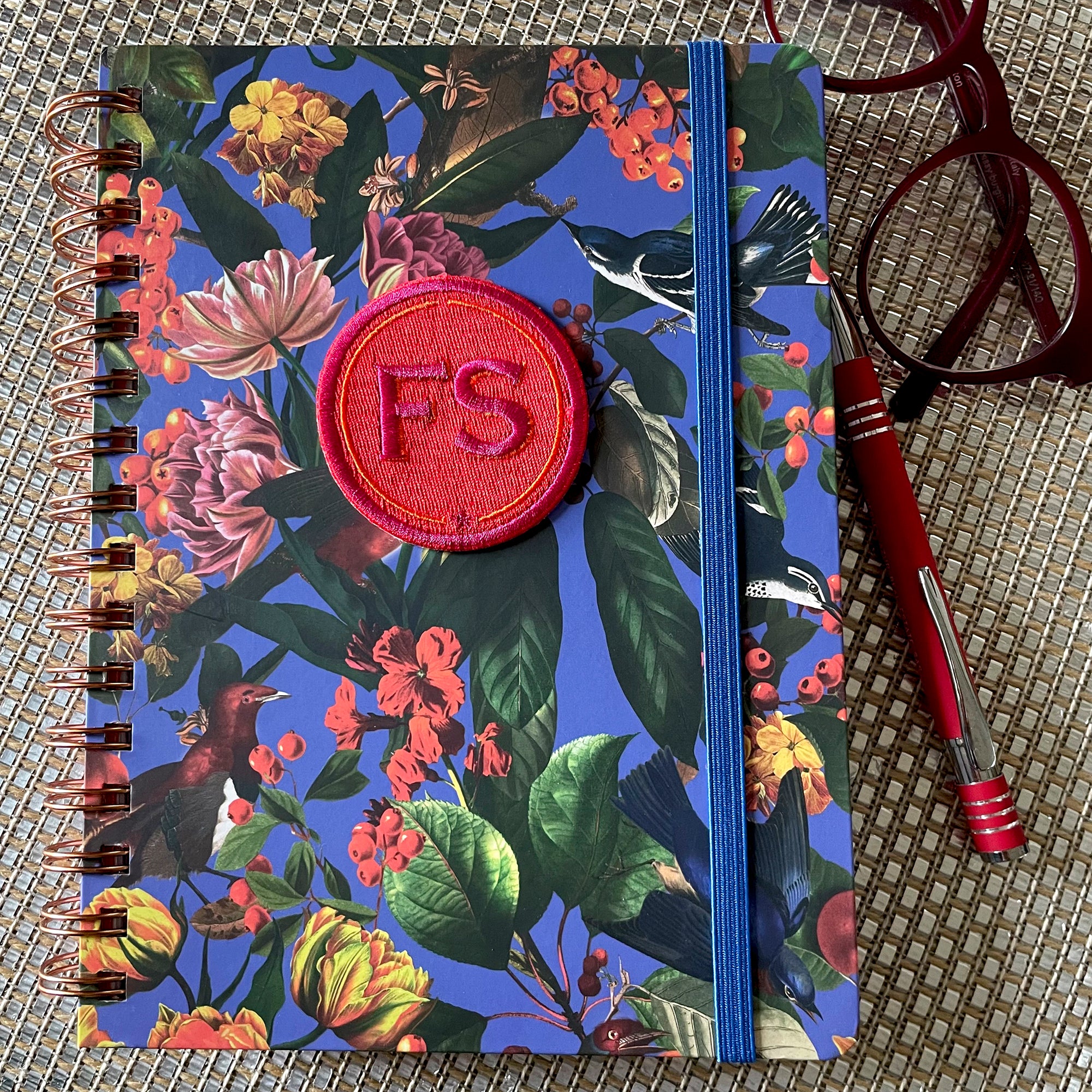 Ringbuch Vogelbeere mit Initialen-Patch