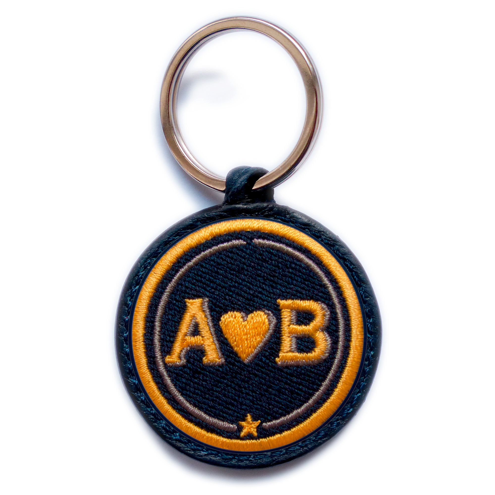 Schlüsselanhänger Love · gelb/beige · personalisierbar