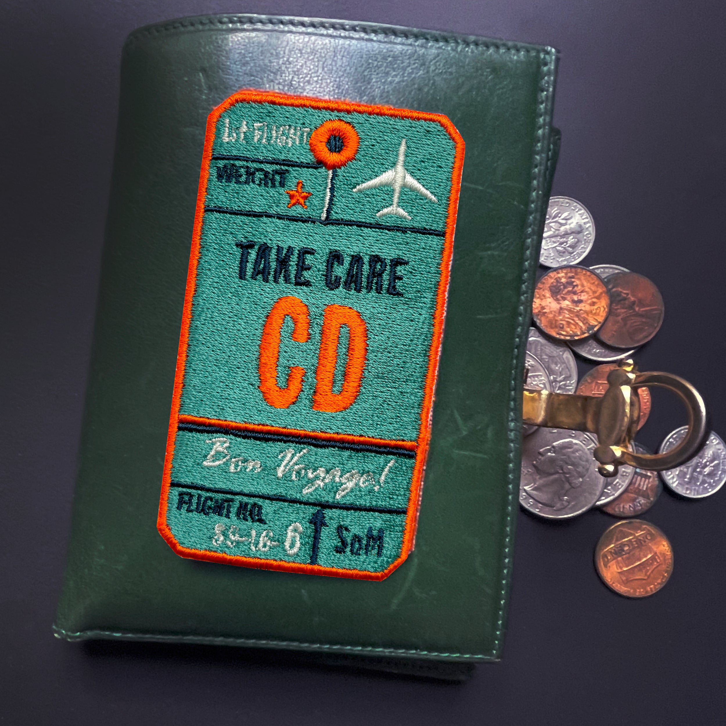 Label AIR TICKET · salbeigrün · personalisierbar