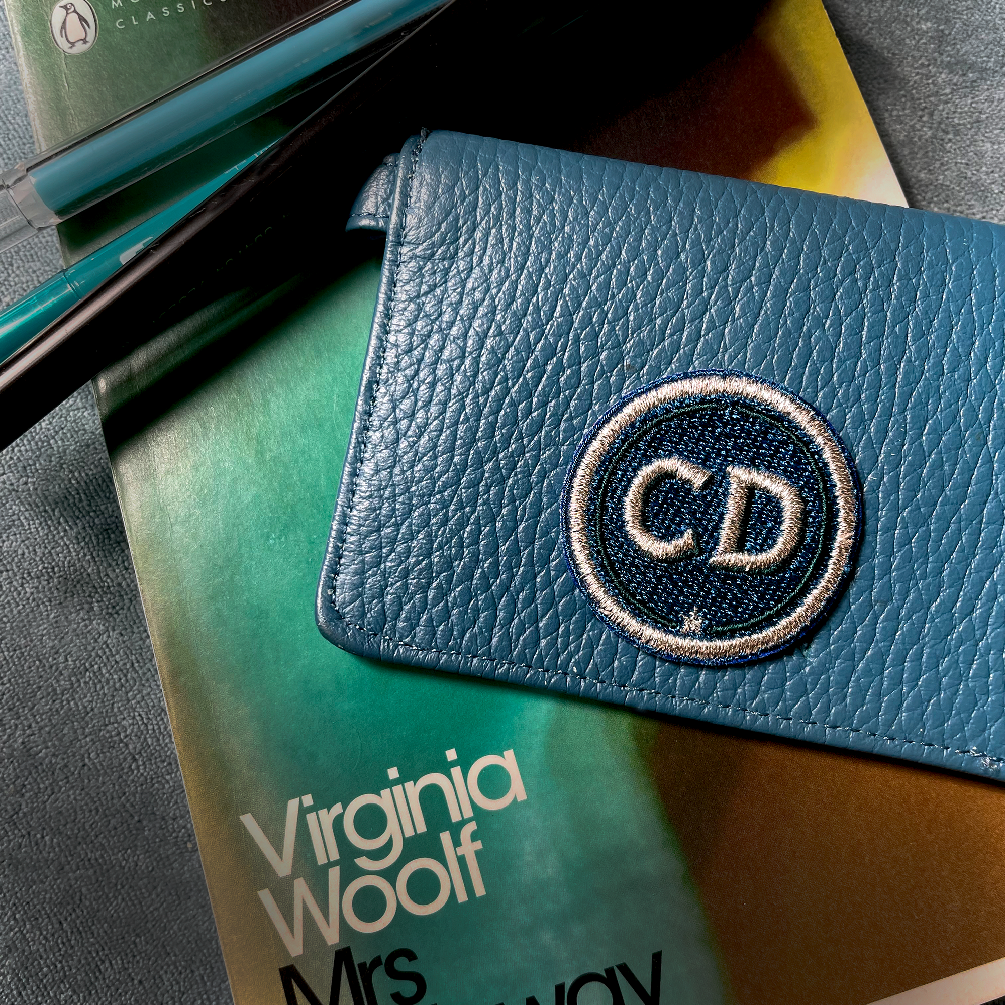 Label INITIALEN · 4cm · petrol/silber· personalisierbar