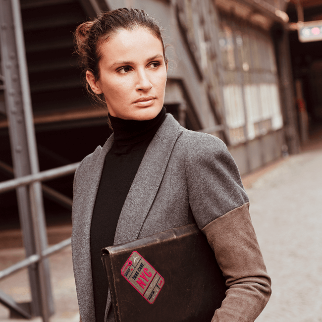 Label AIR TICKET · beige · personalisierbar