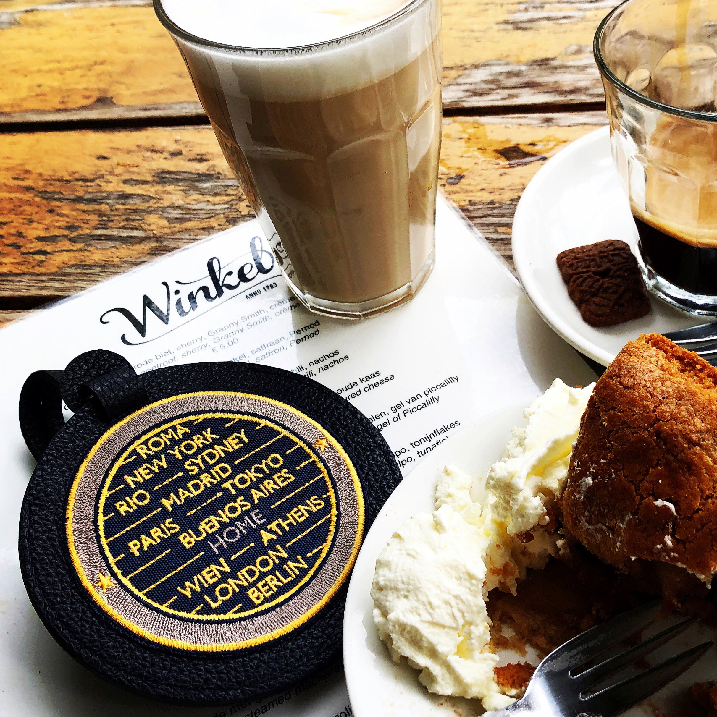 Gepäckanhänger CITIES · gelb/beige · personalisierbar