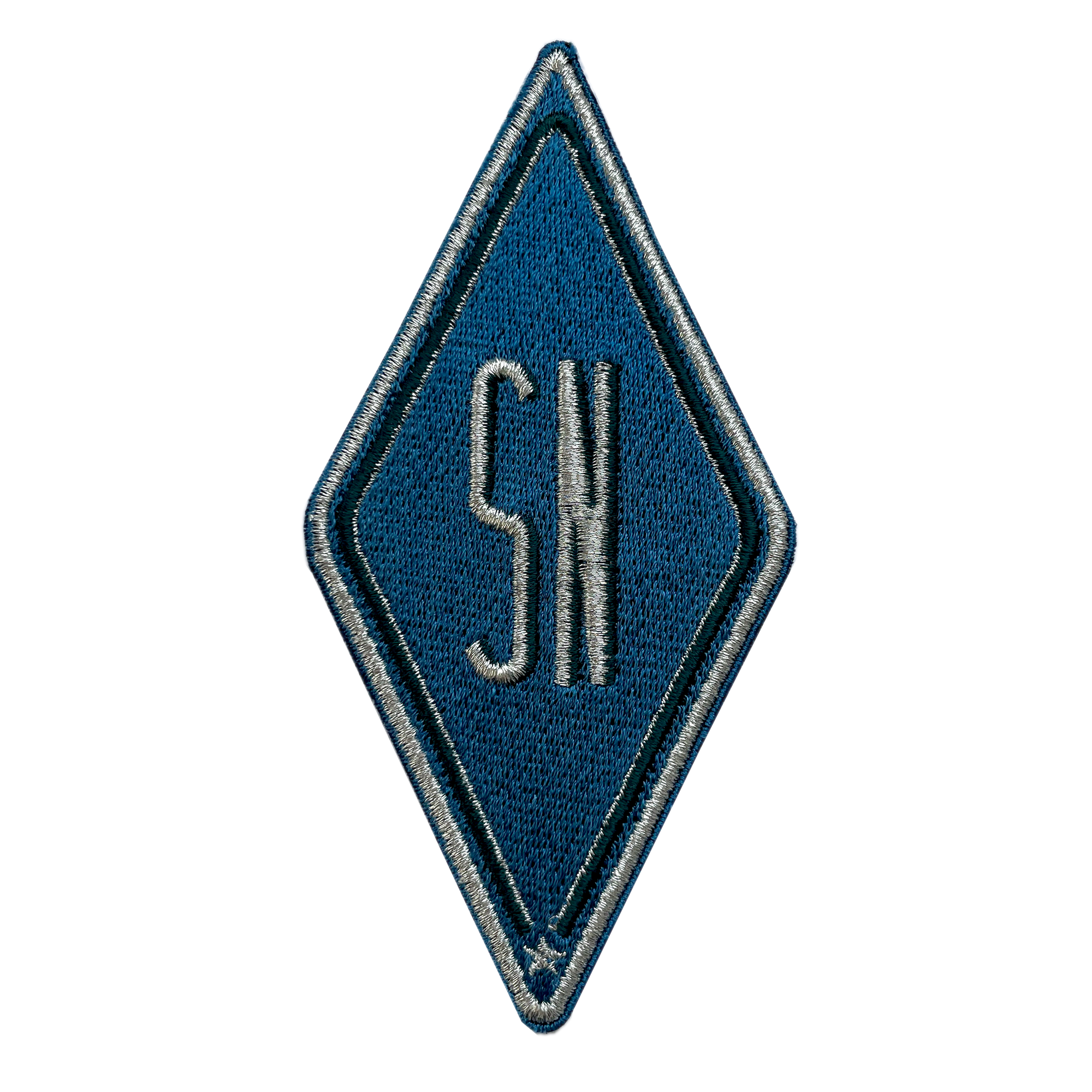 Label Karo · petrol/silber · personalisierbar