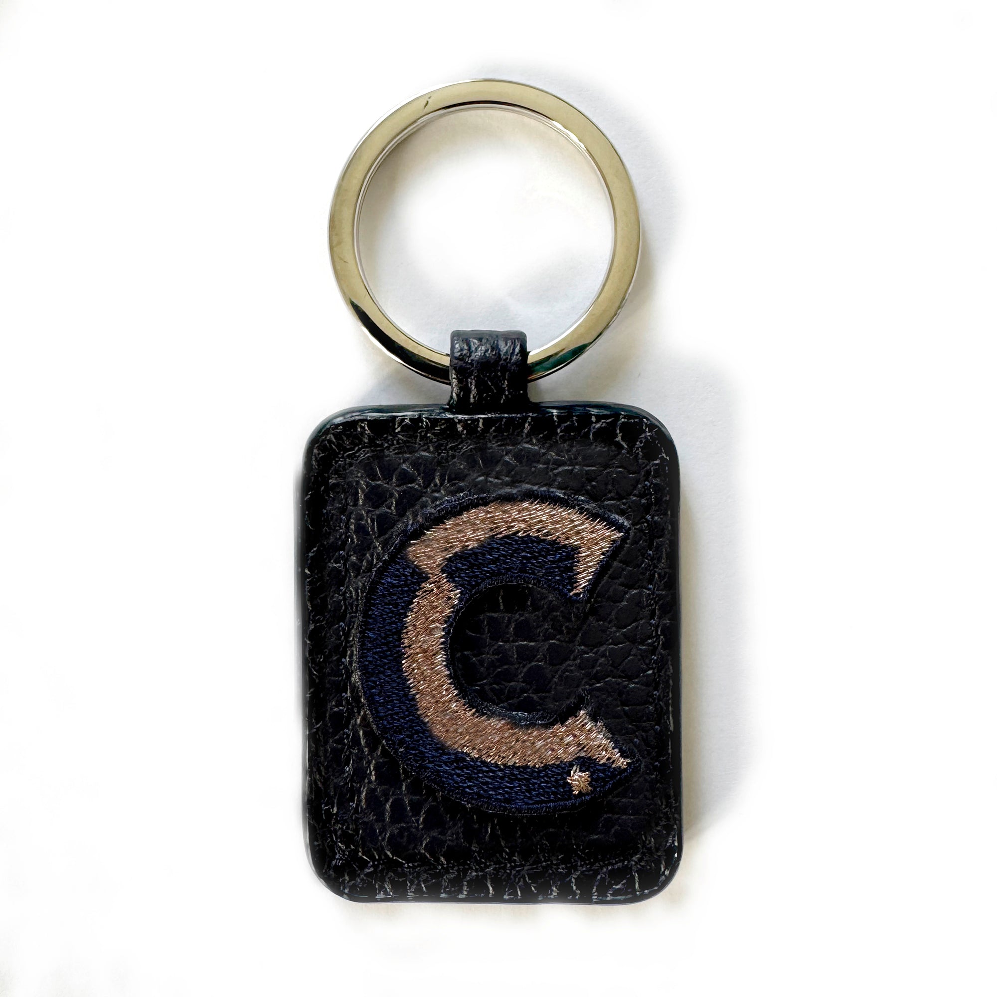 Schlüsselanhänger & SINGLE LETTER MINI · NAVY/ROSÉGOLD