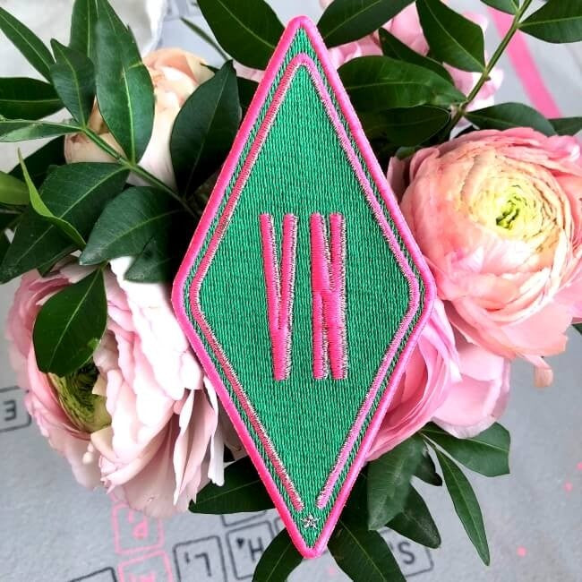 Label Karo · grün · personalisierbar