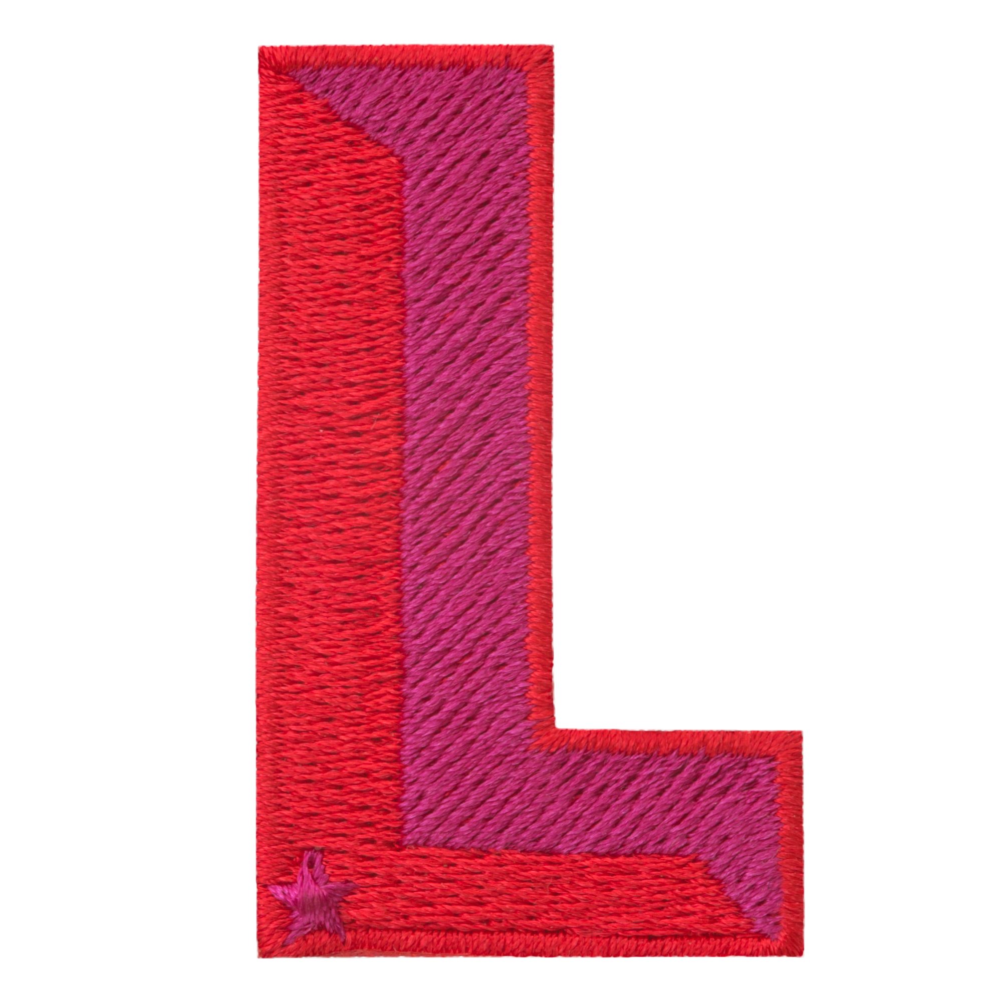 Label SINGLE LETTER · rot/pink